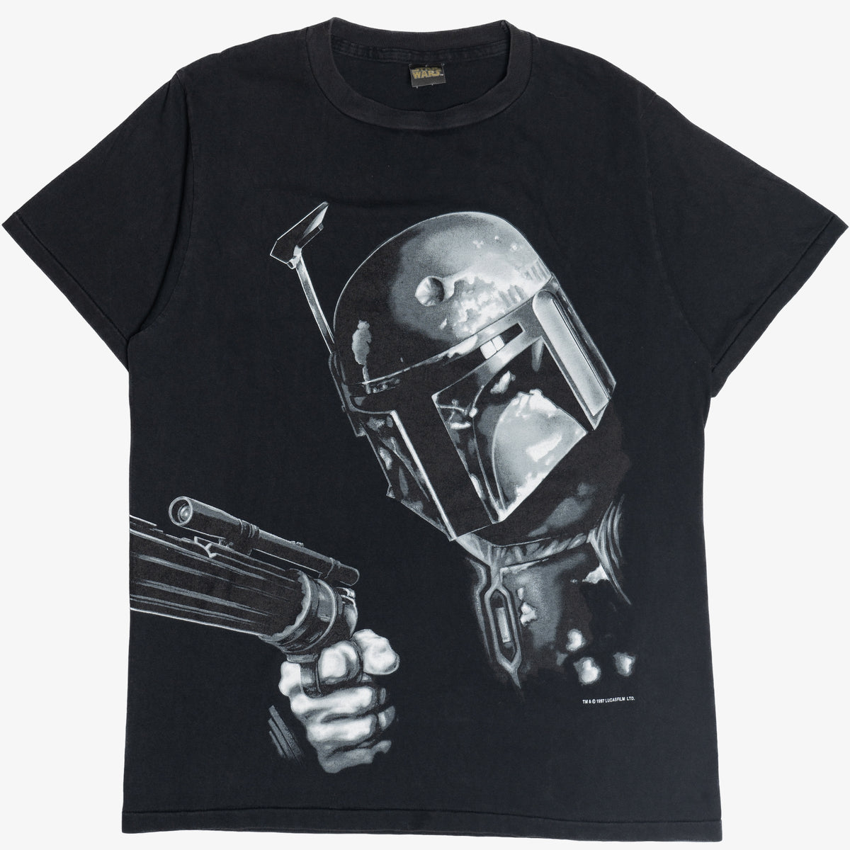 Vintage 1997 Star Wars Boba Fett Wraparound Print T-Shirt (1990s 