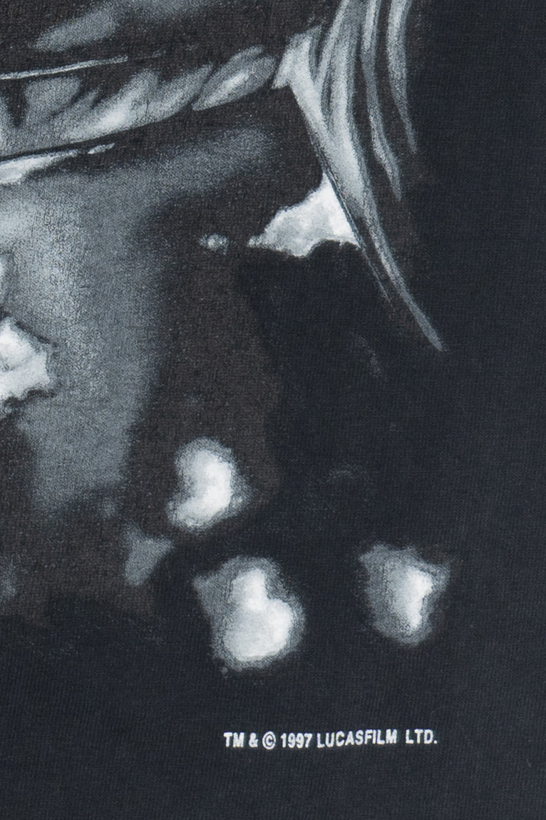 Vintage 1997 Star Wars Boba Fett Wraparound Print T-Shirt (1990s)