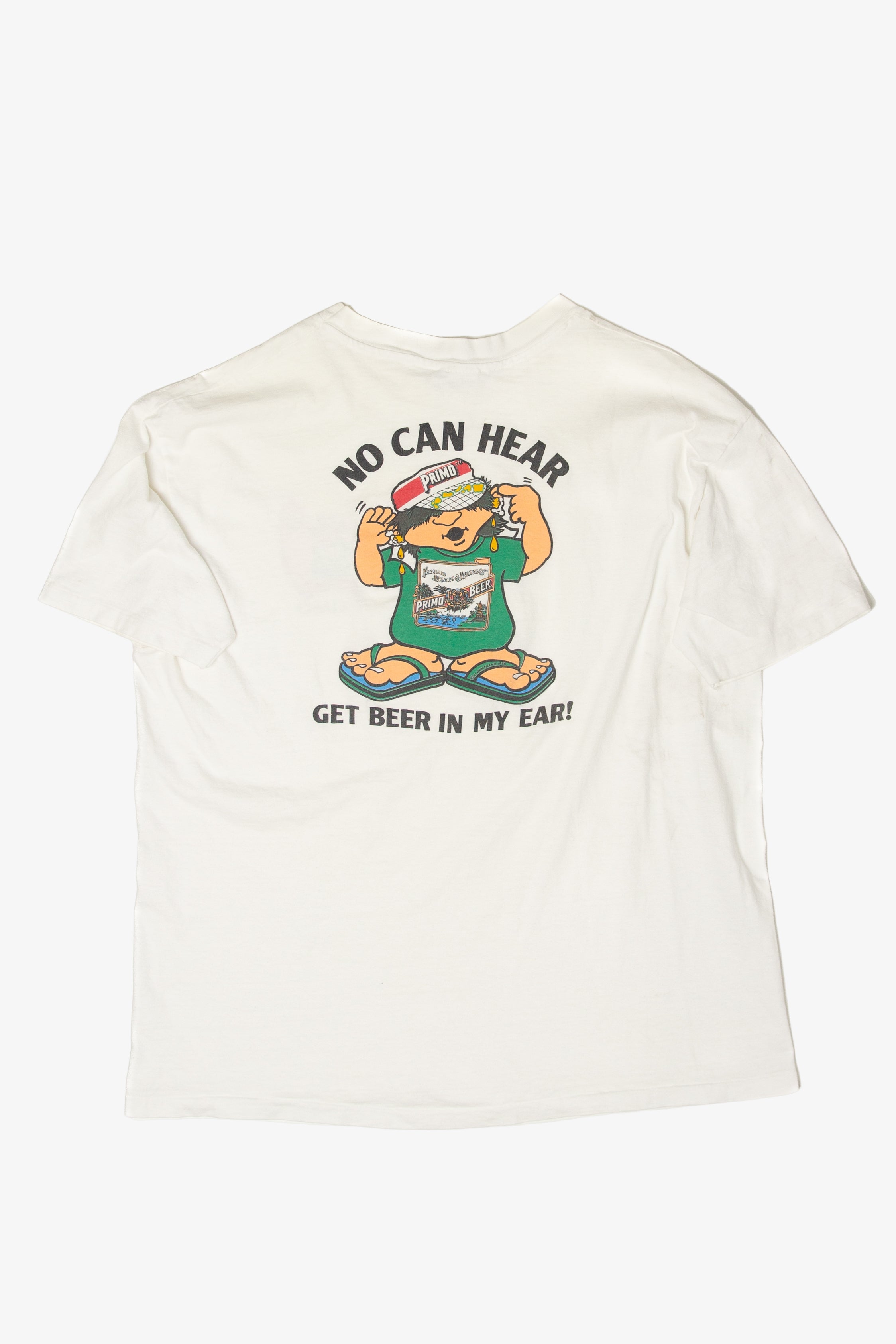 Vintage Primo "No Can Hear Got Beer In My Ear" T-Shirt (1980s)