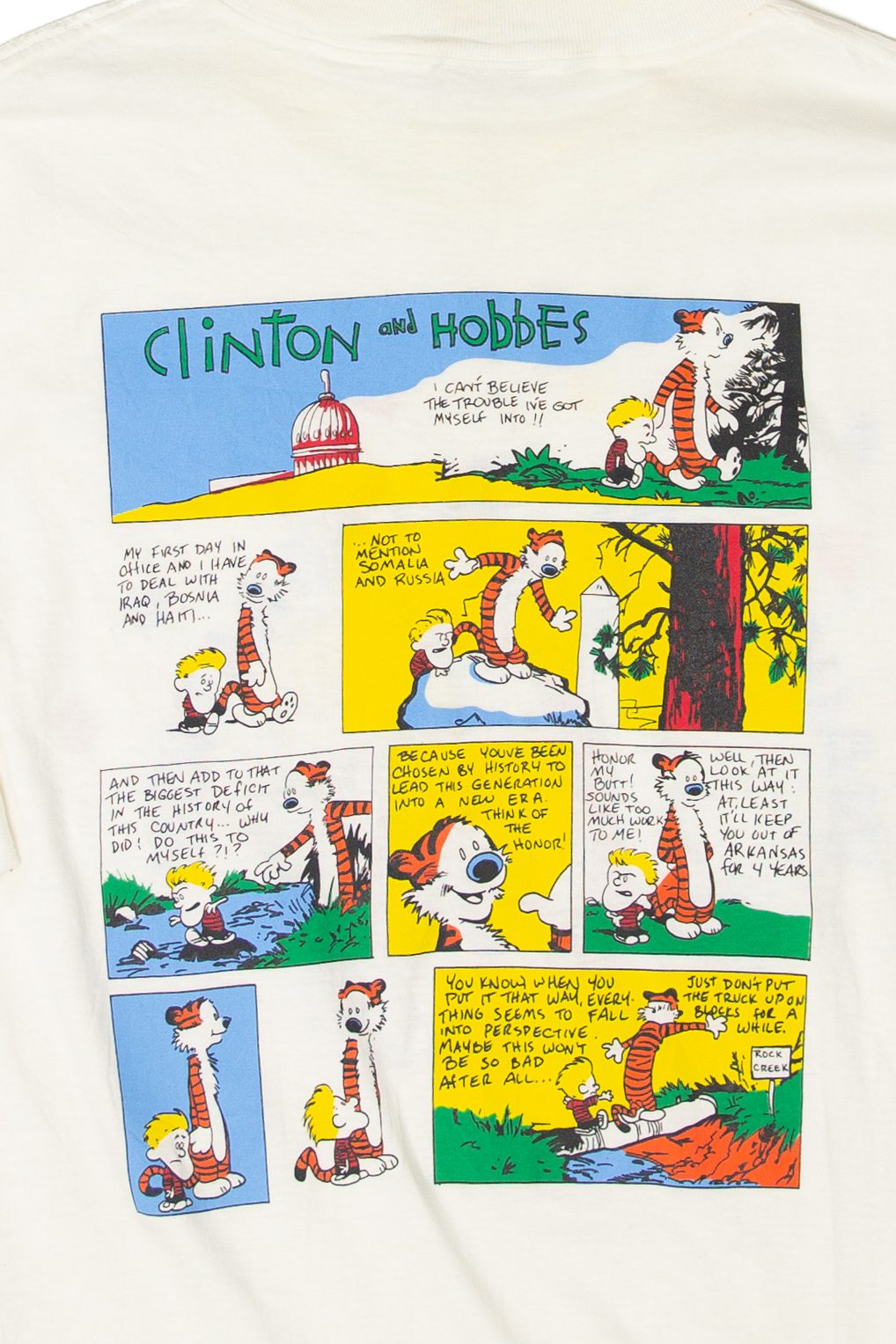 Vintage Clinton And Hobbes Parody T-Shirt (1990s)