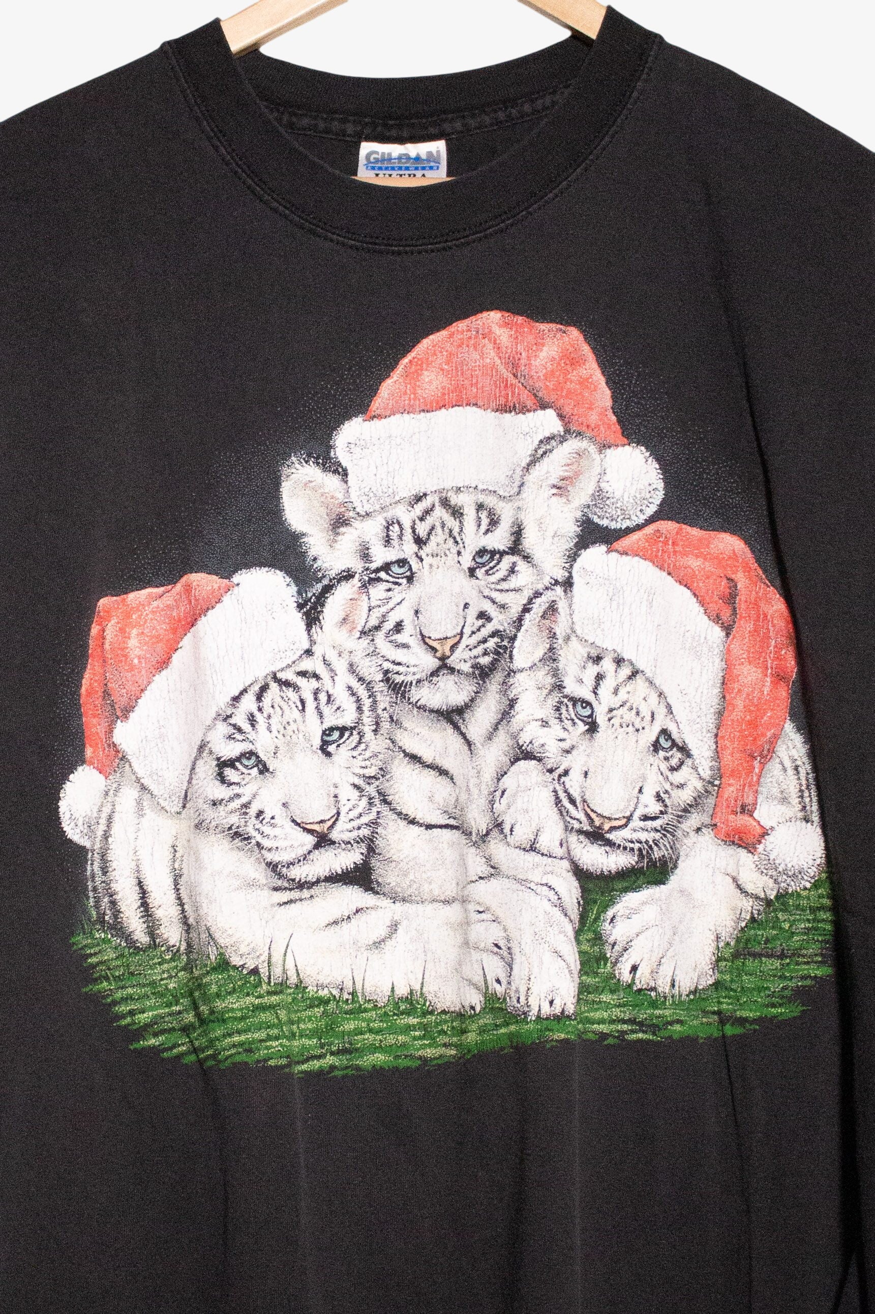 Vintage White Christmas Tigers T-Shirt (2000s)