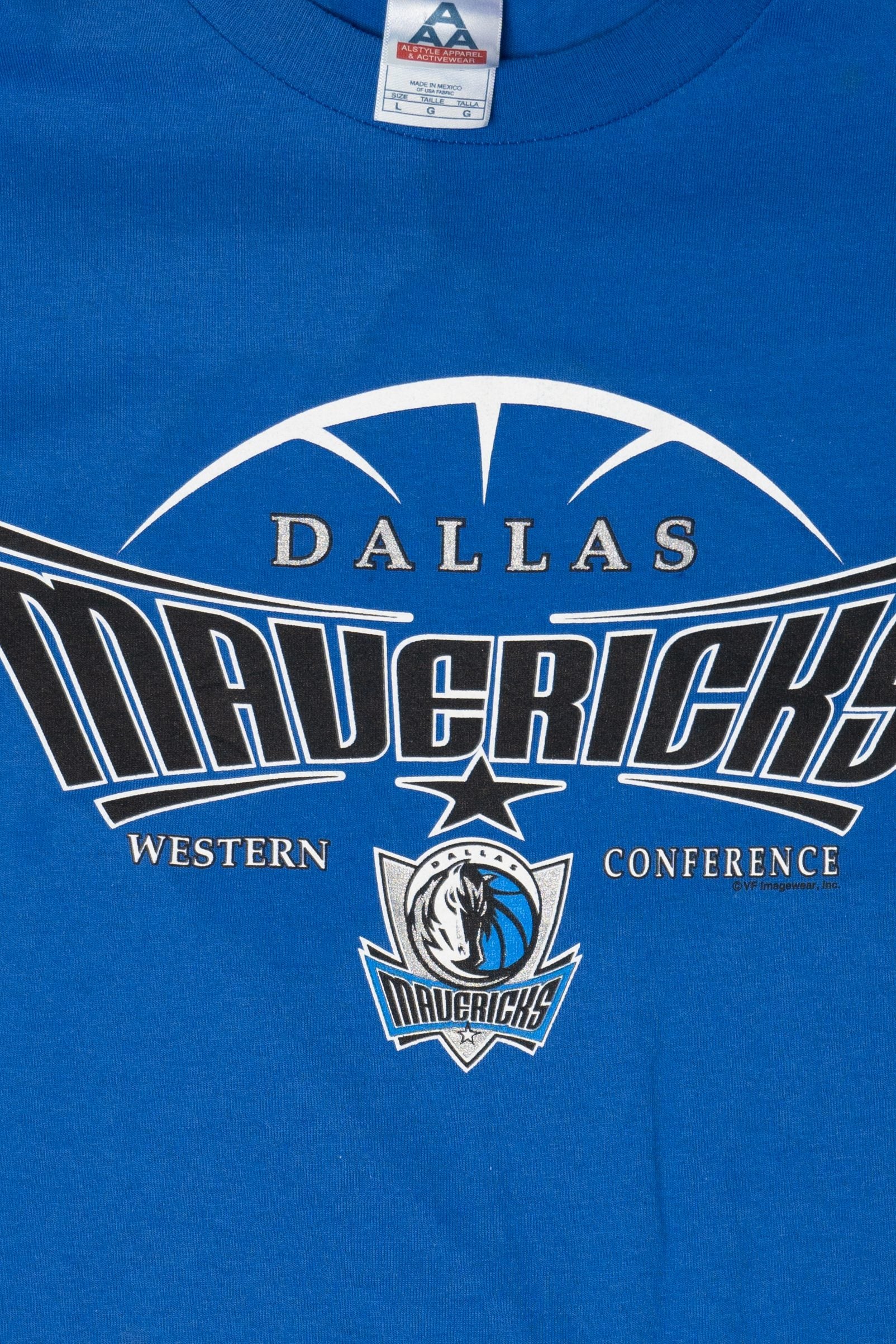 Vintage Dallas Mavericks Western Conference Blue T-Shirt (2000s)