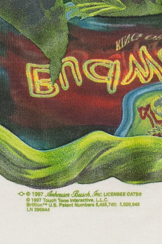 Vintage Budweiser Beer Chameleon Touch Tone Wild Oats T-Shirt (1990s)