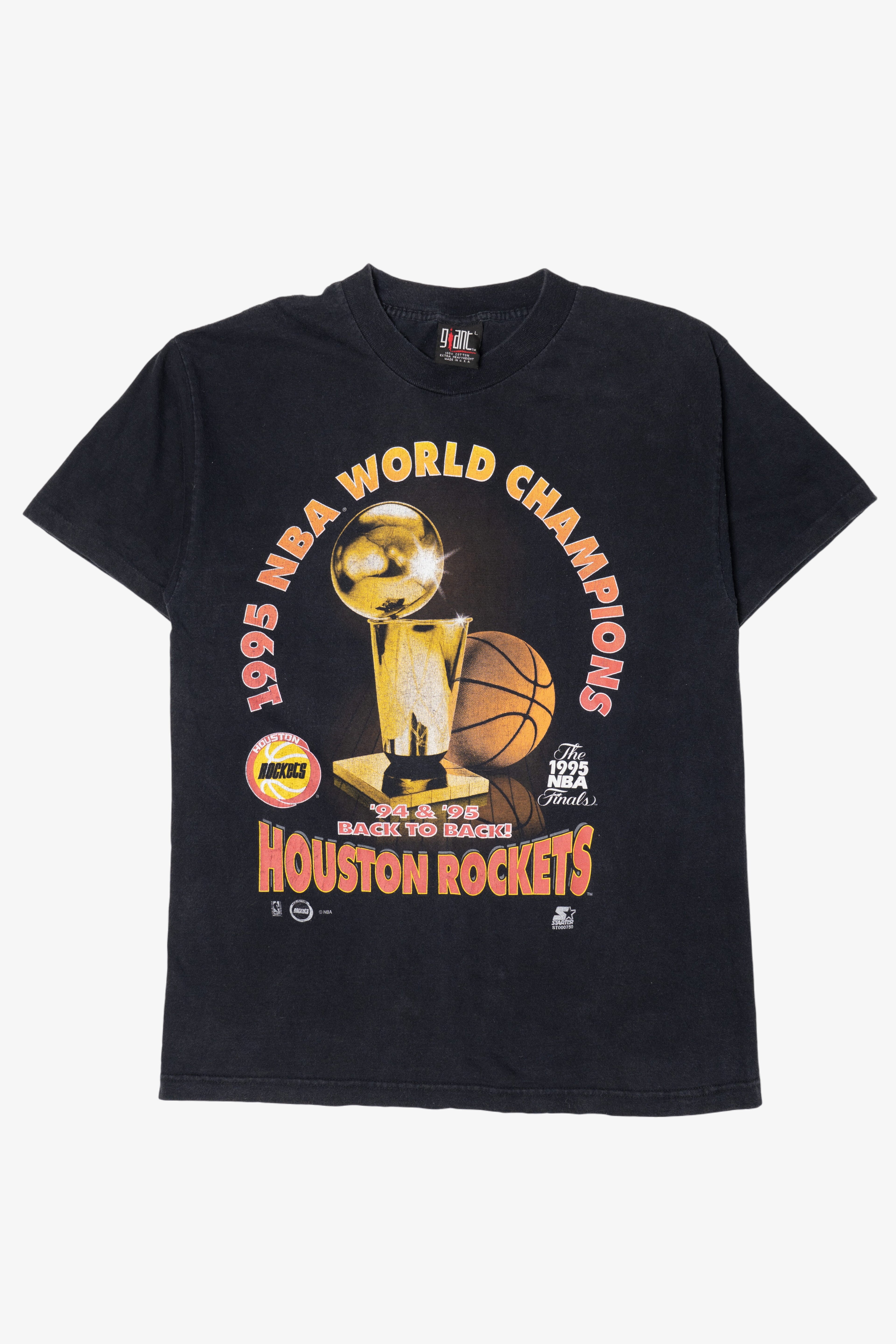 Vintage Houston Rockets NBA Back To Back Champions T-Shirt (1990s)
