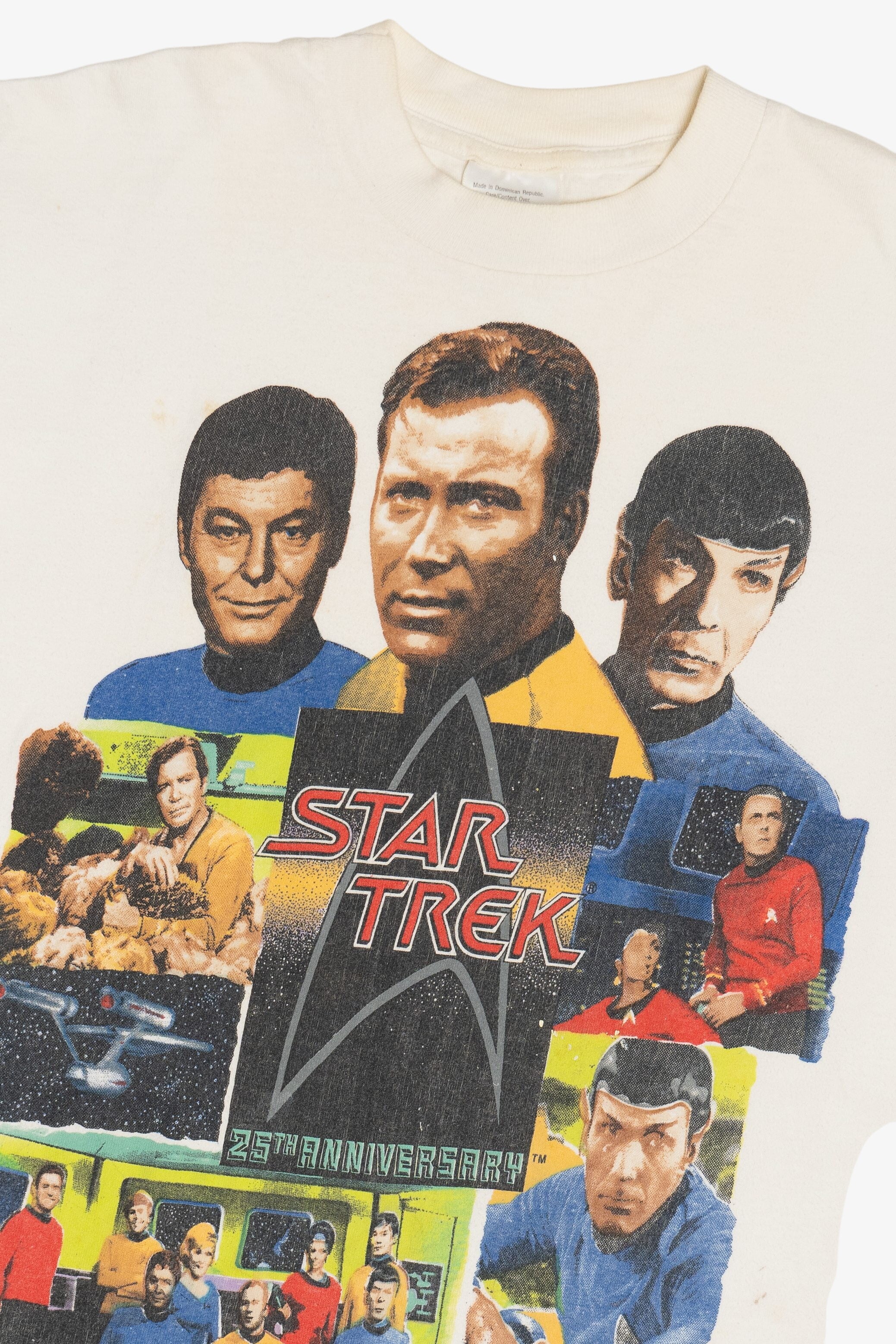 Vintage 1991 "Star Trek 25th Anniversary" Spock Captain Kirk T-Shirt (1990s)