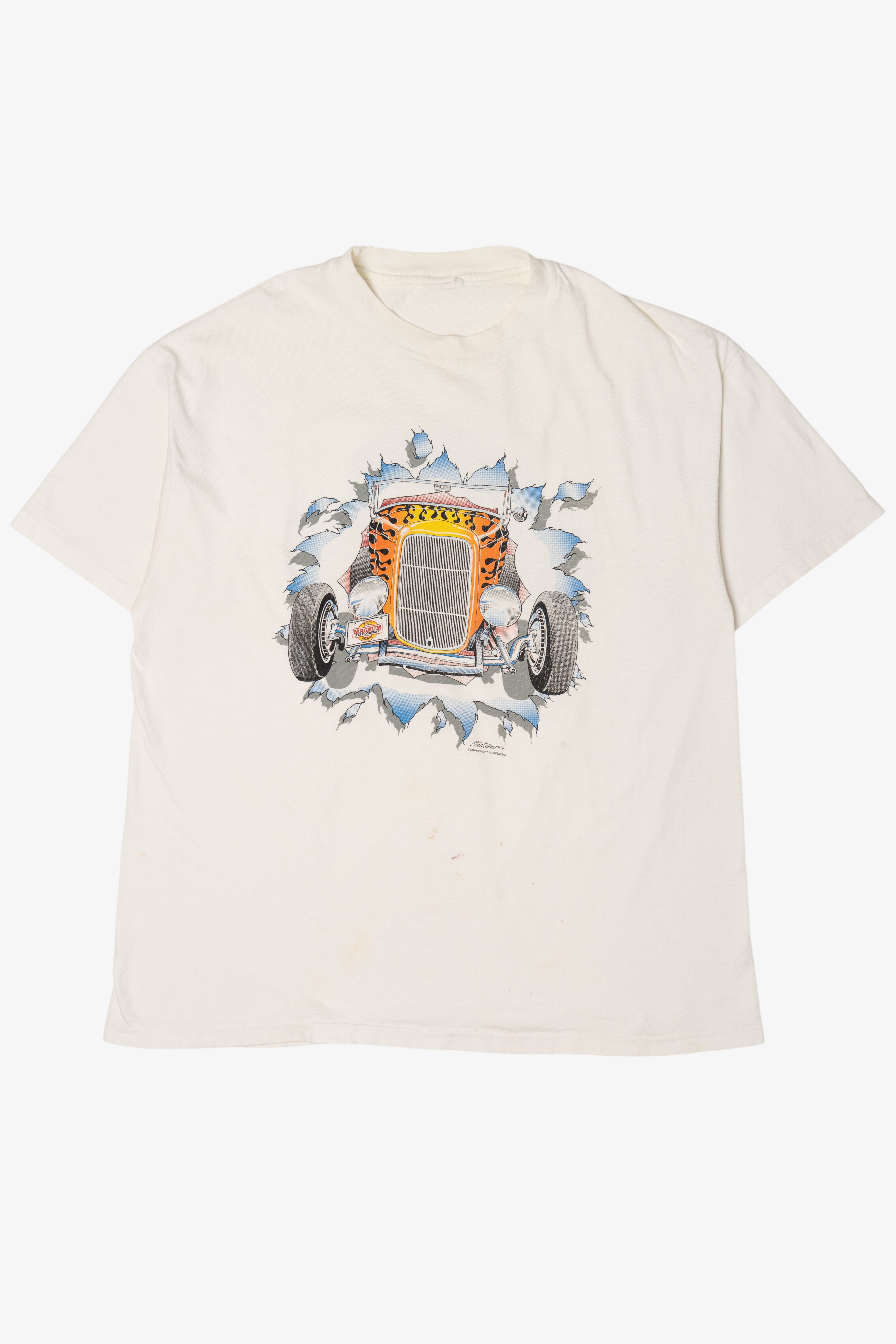Vintage Car Front/Back Single Stitch T-Shirt (1990s)