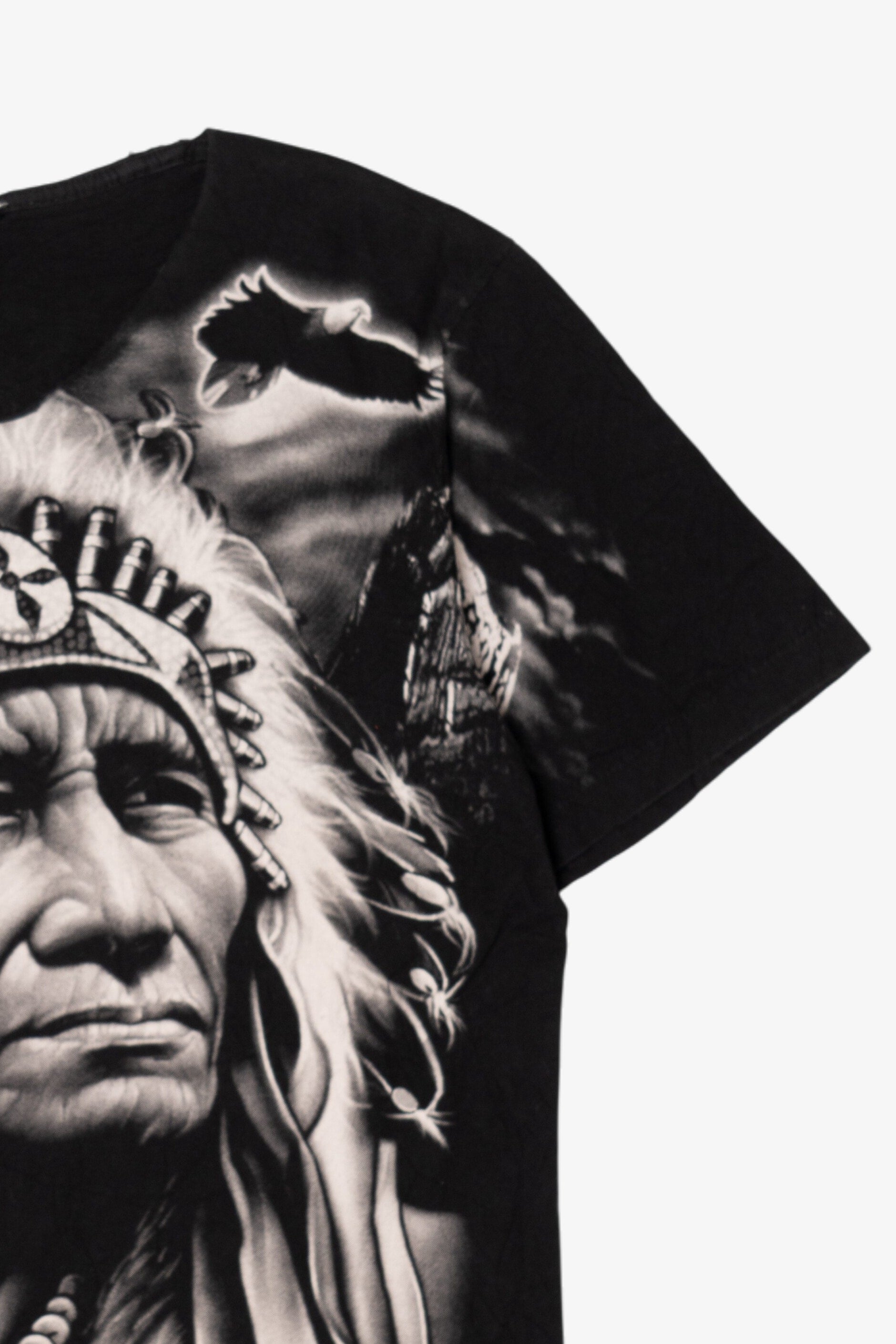 Vintage Native American Chief All Over Print Single Stitch T-Shirt (1990s)