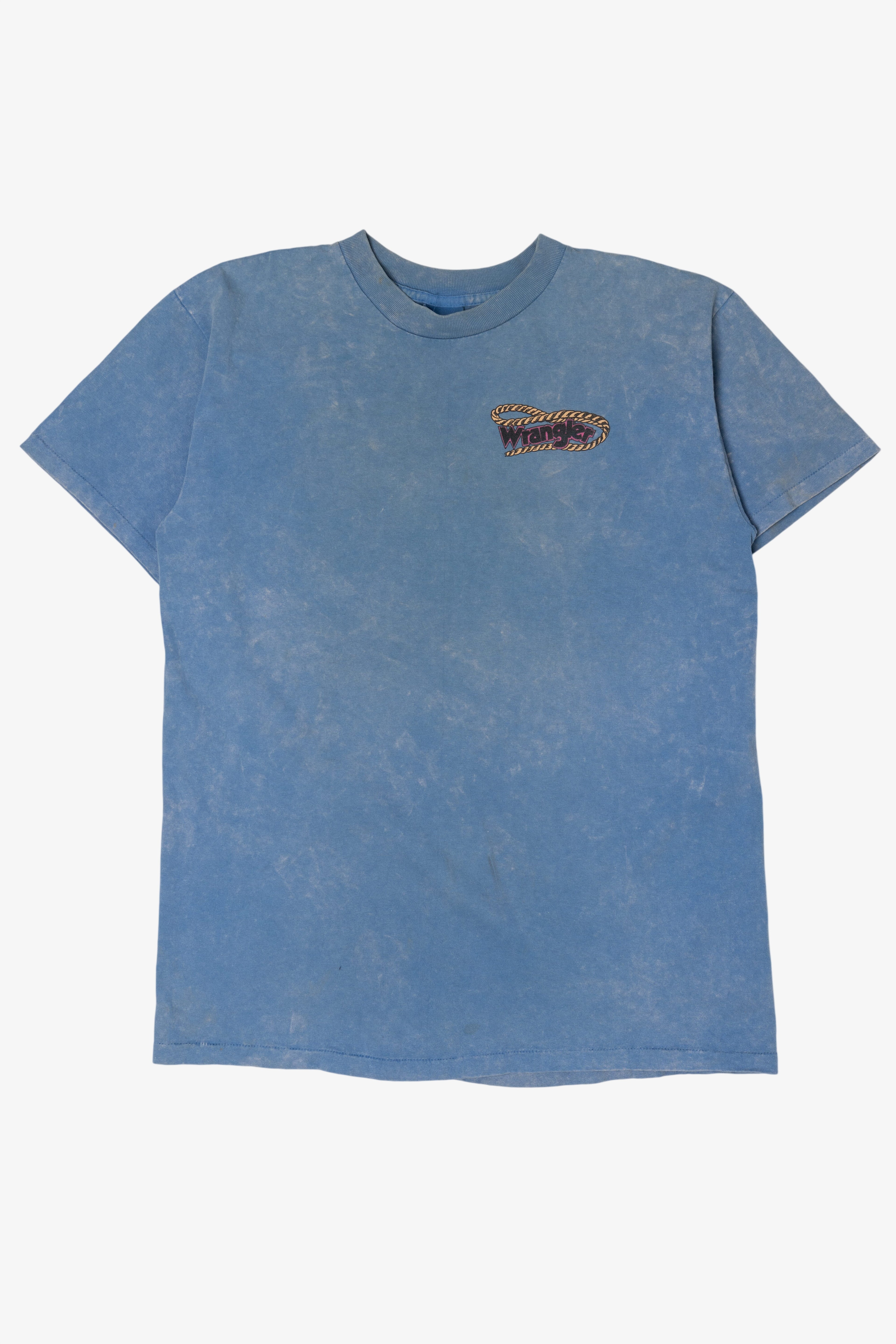 Vintage Brushpopper Wrangler Acid Wash Single StitchT-Shirt (1990s)