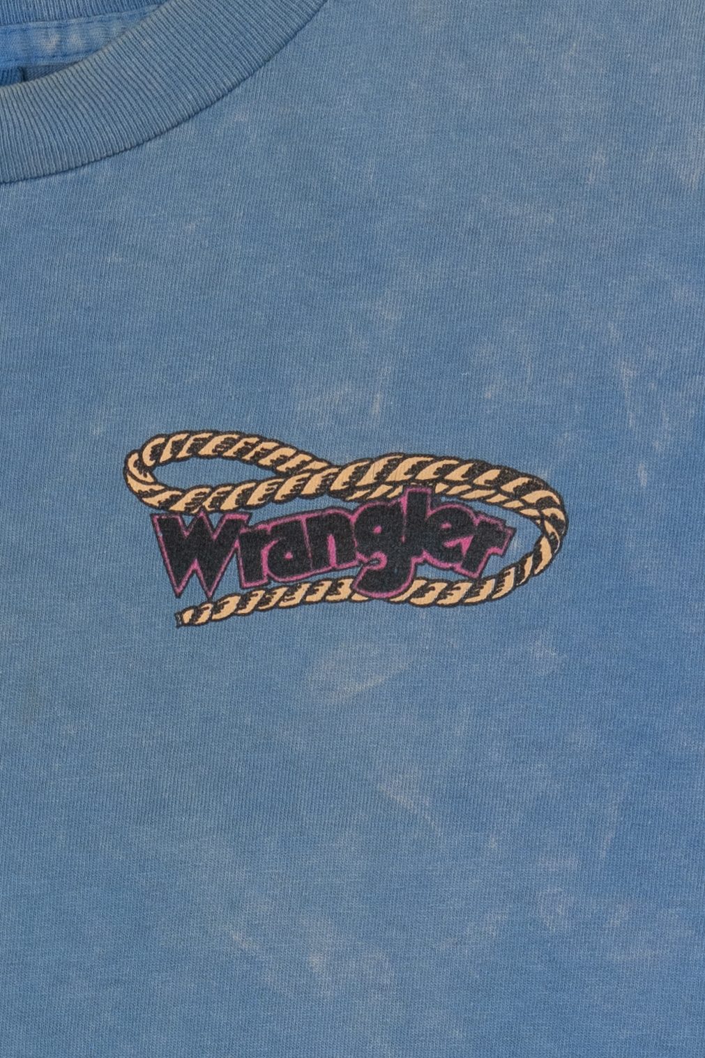 Vintage Brushpopper Wrangler Acid Wash Single StitchT-Shirt (1990s)