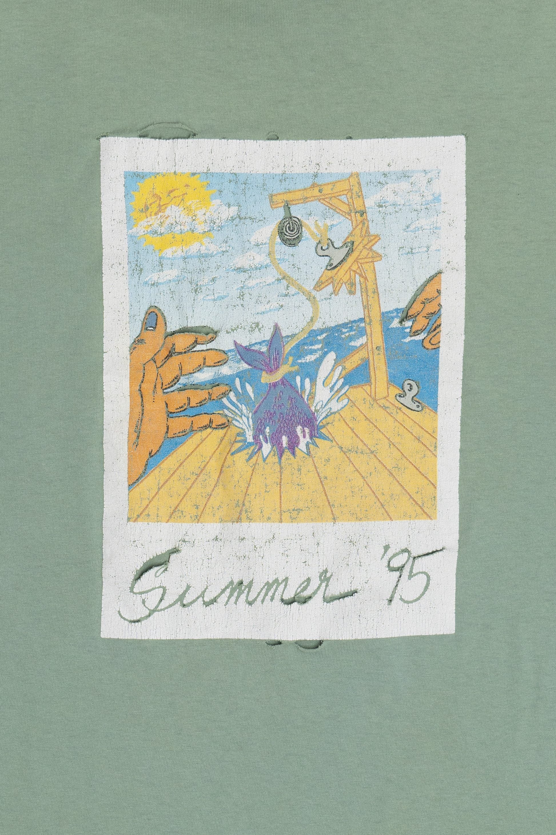 Vintage Distressed Phish "Summer '95" Tour T-Shirt Jim Pollock Illustration T-Shirt (1990s)