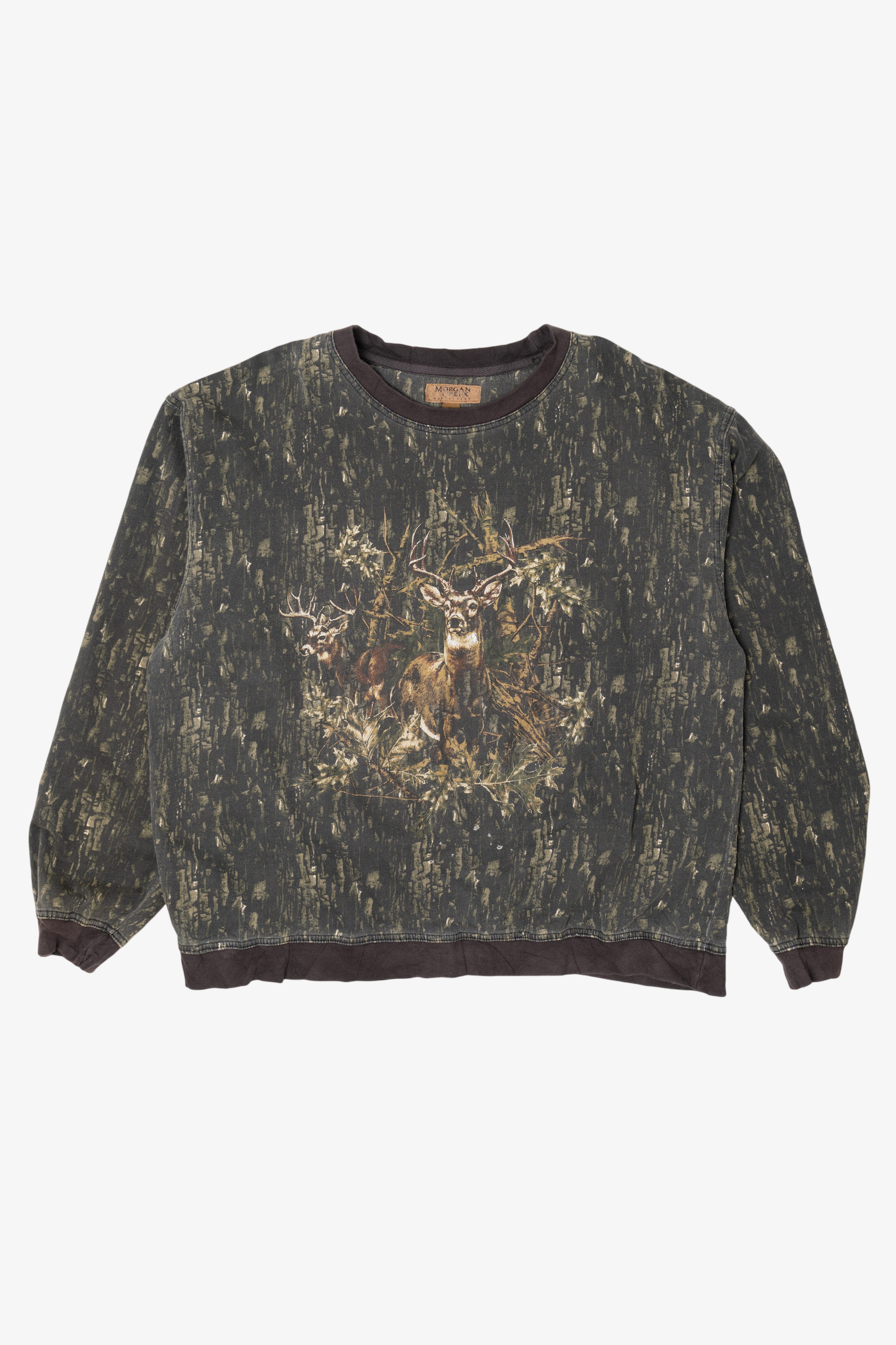 Camouflage Deer Buck Morgan Creek Long Sleeve T-Shirt