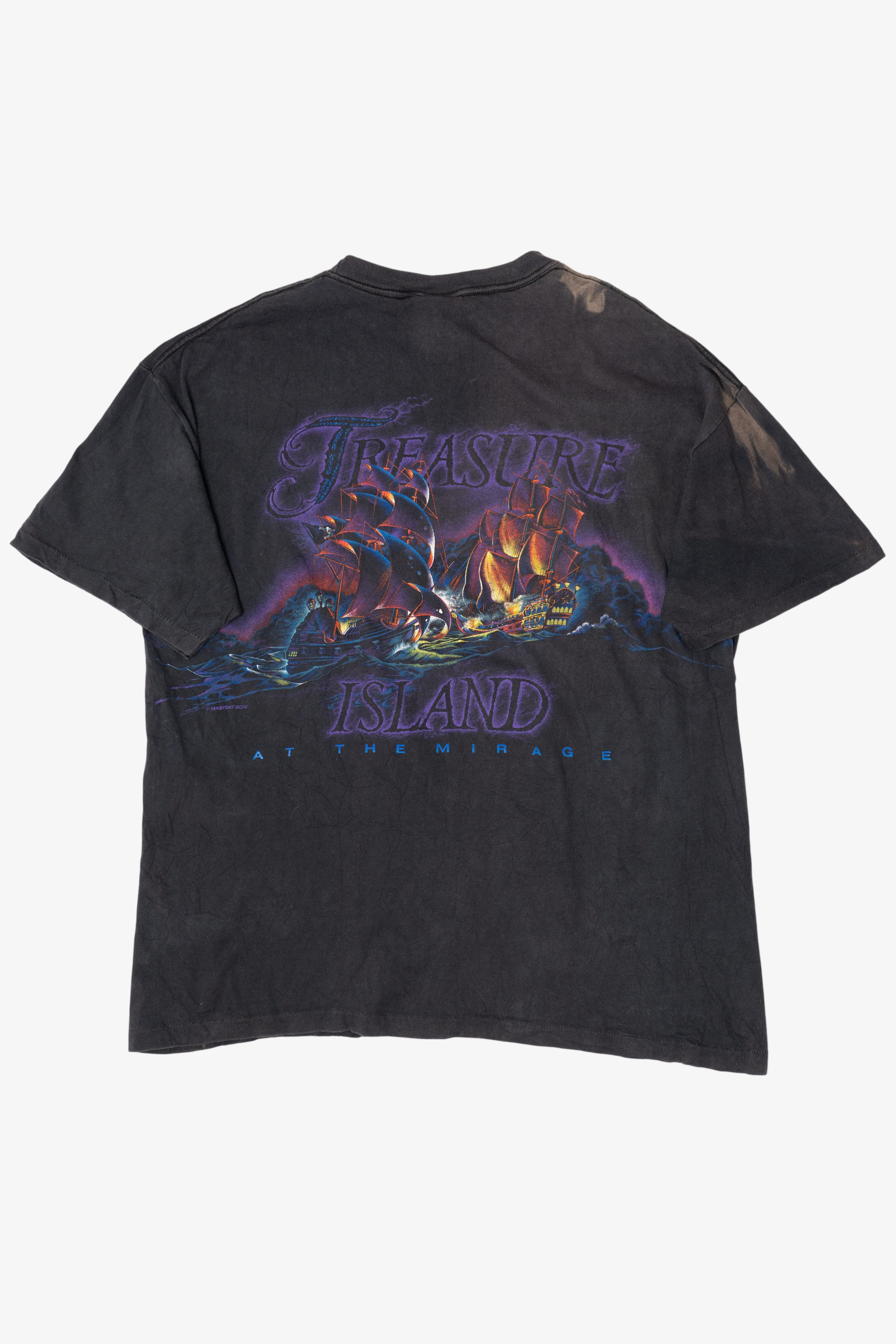 Vintage Distressed Treasure Island At The Mirage T-Shirt (1990s)