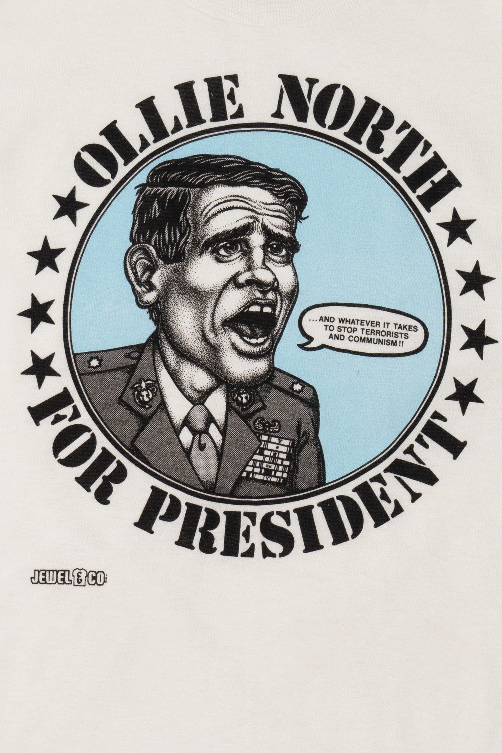 Vintage "Ollie North For President" Single Stitch T-Shirt (1990s)