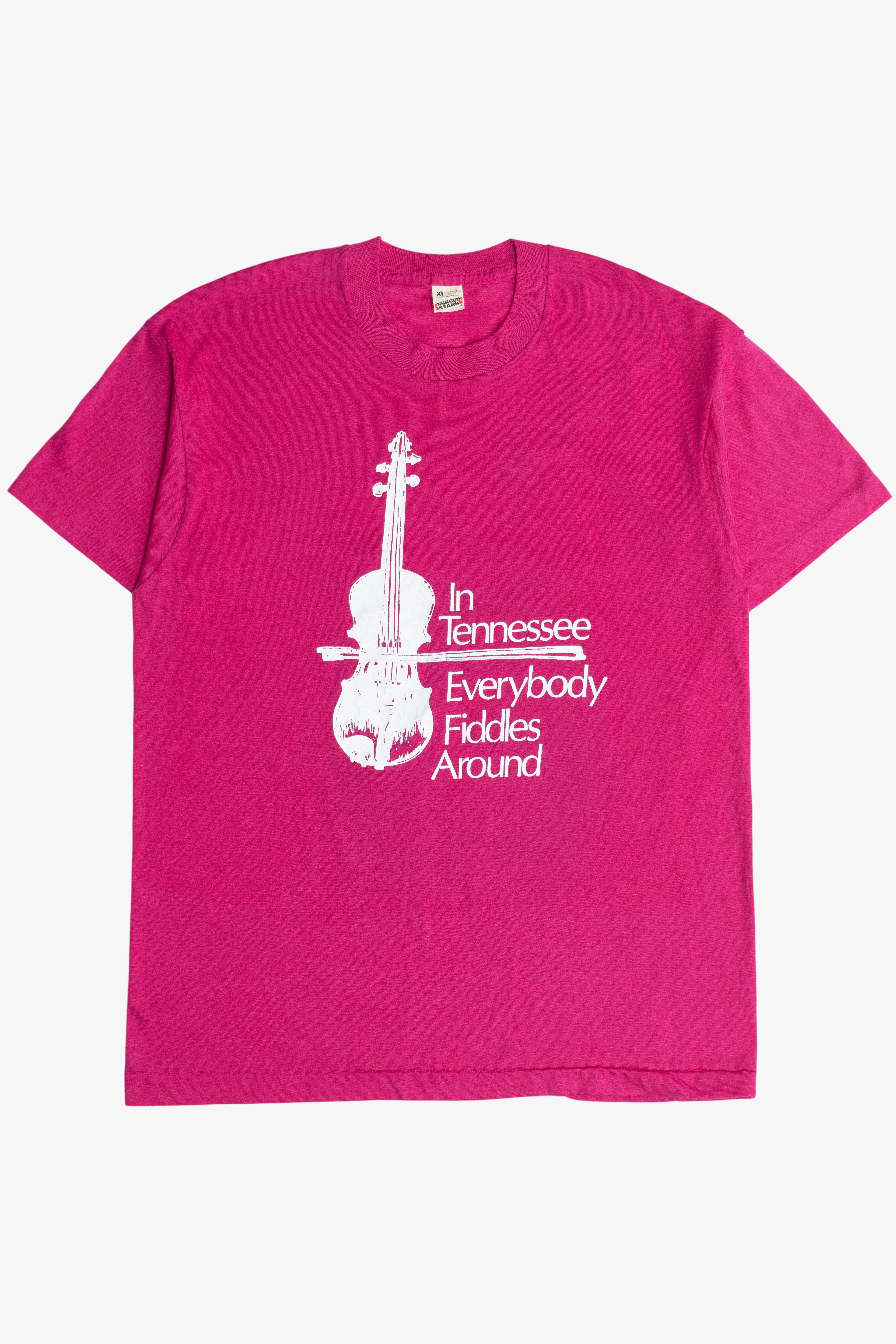 Vintage "In Tennessee Everybody Fiddles Around" Screen Stars T-Shirt (1980s)