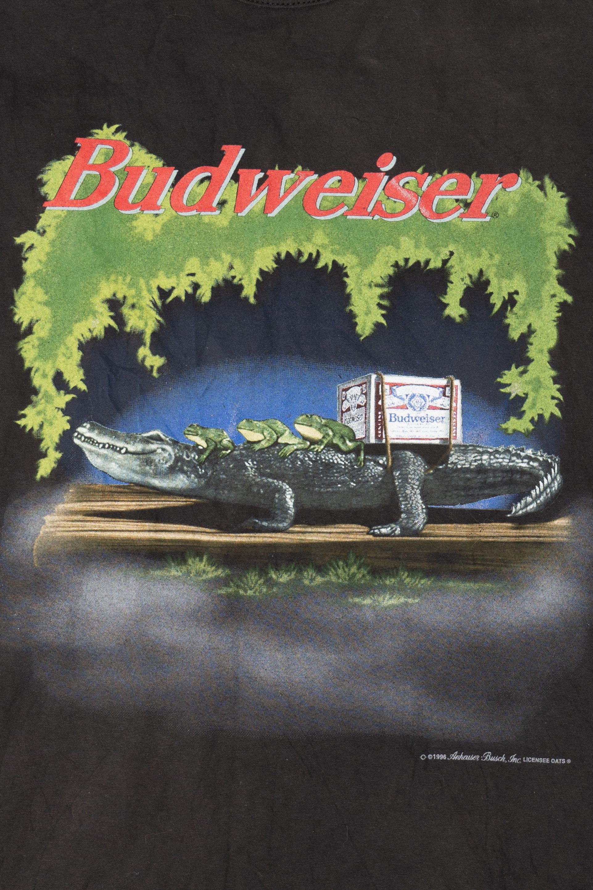 Vintage Budweiser Alligator And Frogs Sleeveless T-Shirt (1990s)