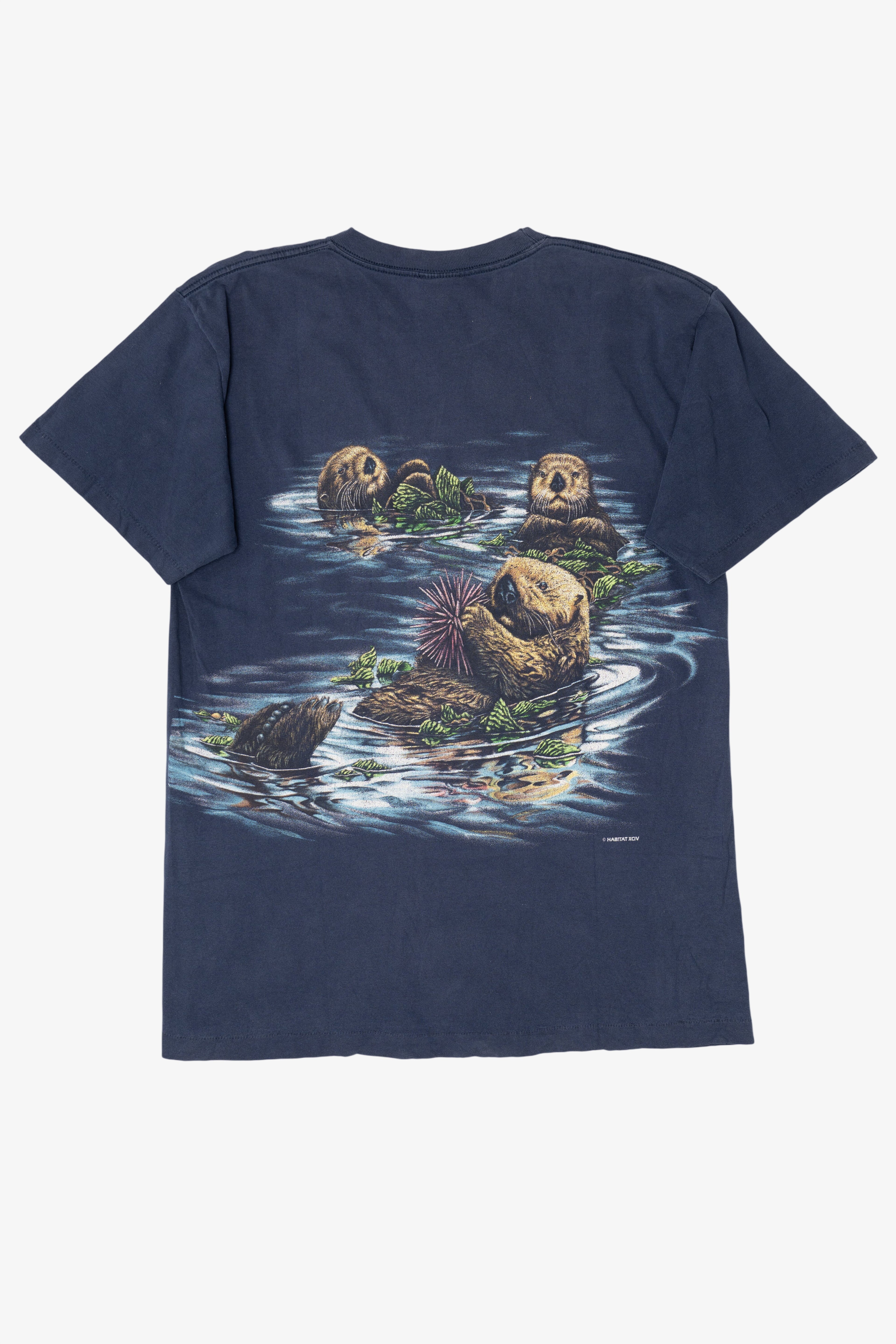 Vintage Otters With Seas Urchins Single Stitch T-Shirt (1990s)