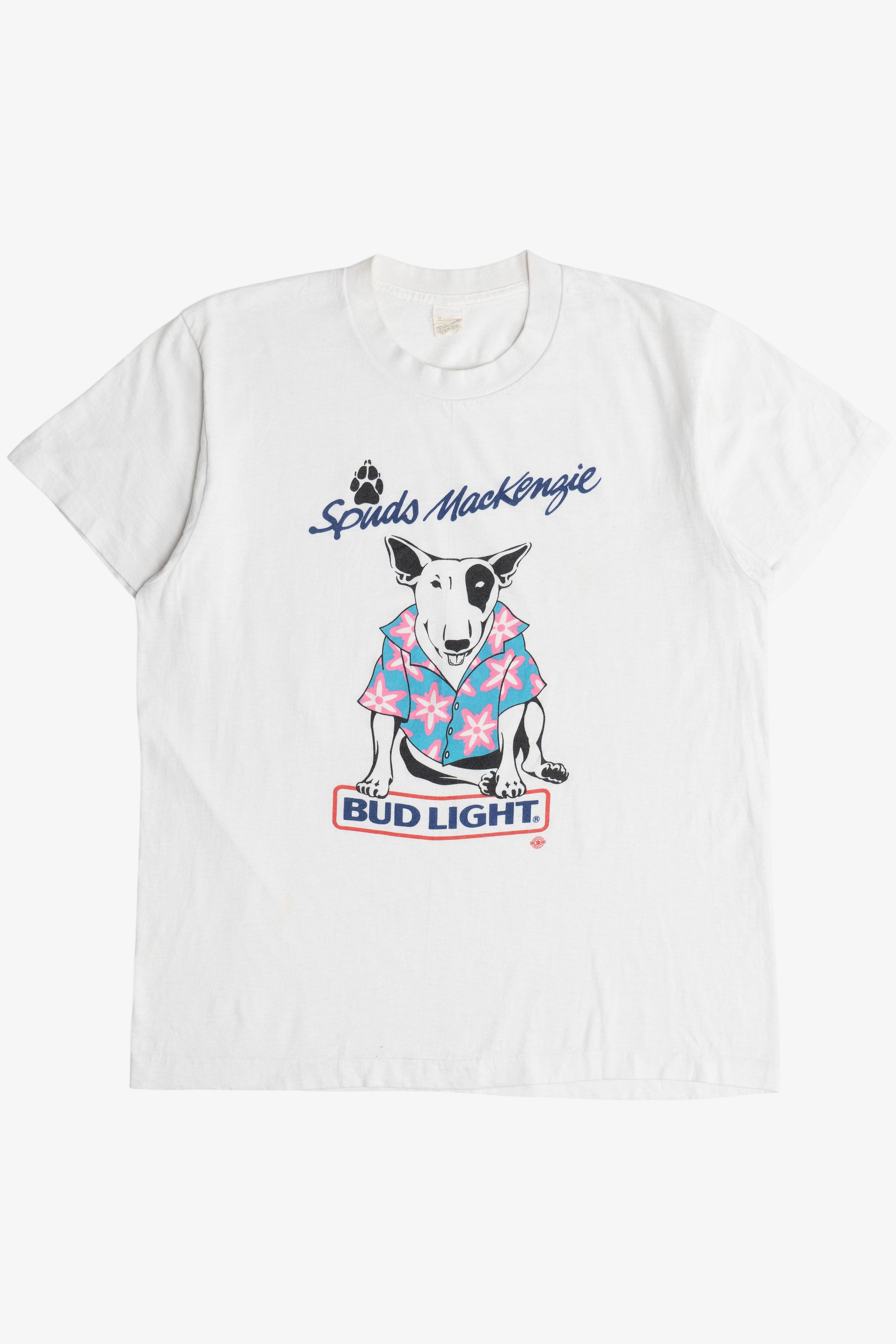 Vintage "Spuds Mackenzie" Bud Light Mascot Screen Stars T-Shirt (1980s)