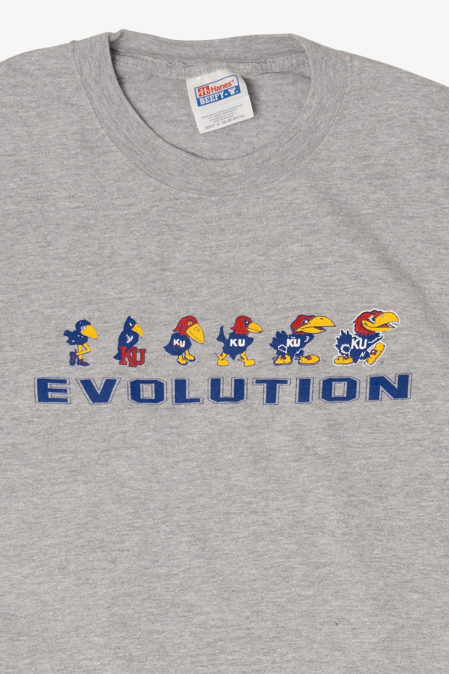 Vintage Kansas University Jayhawks Evolution T-Shirt (2000s)