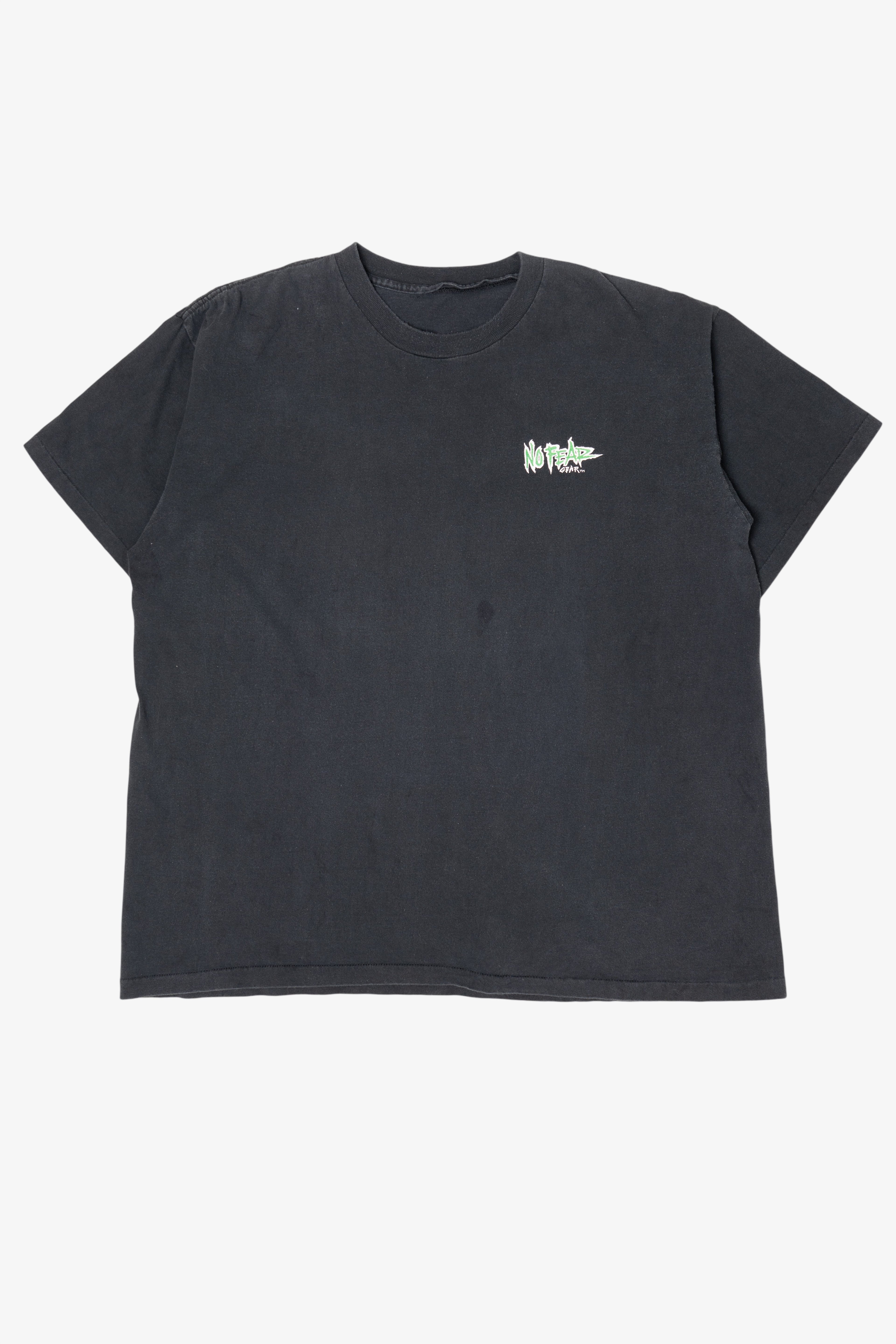 Vintage No Fear Gear "Living, It's The Only Thing Worth Dying For" Single Stitch T-Shirt (1990s)