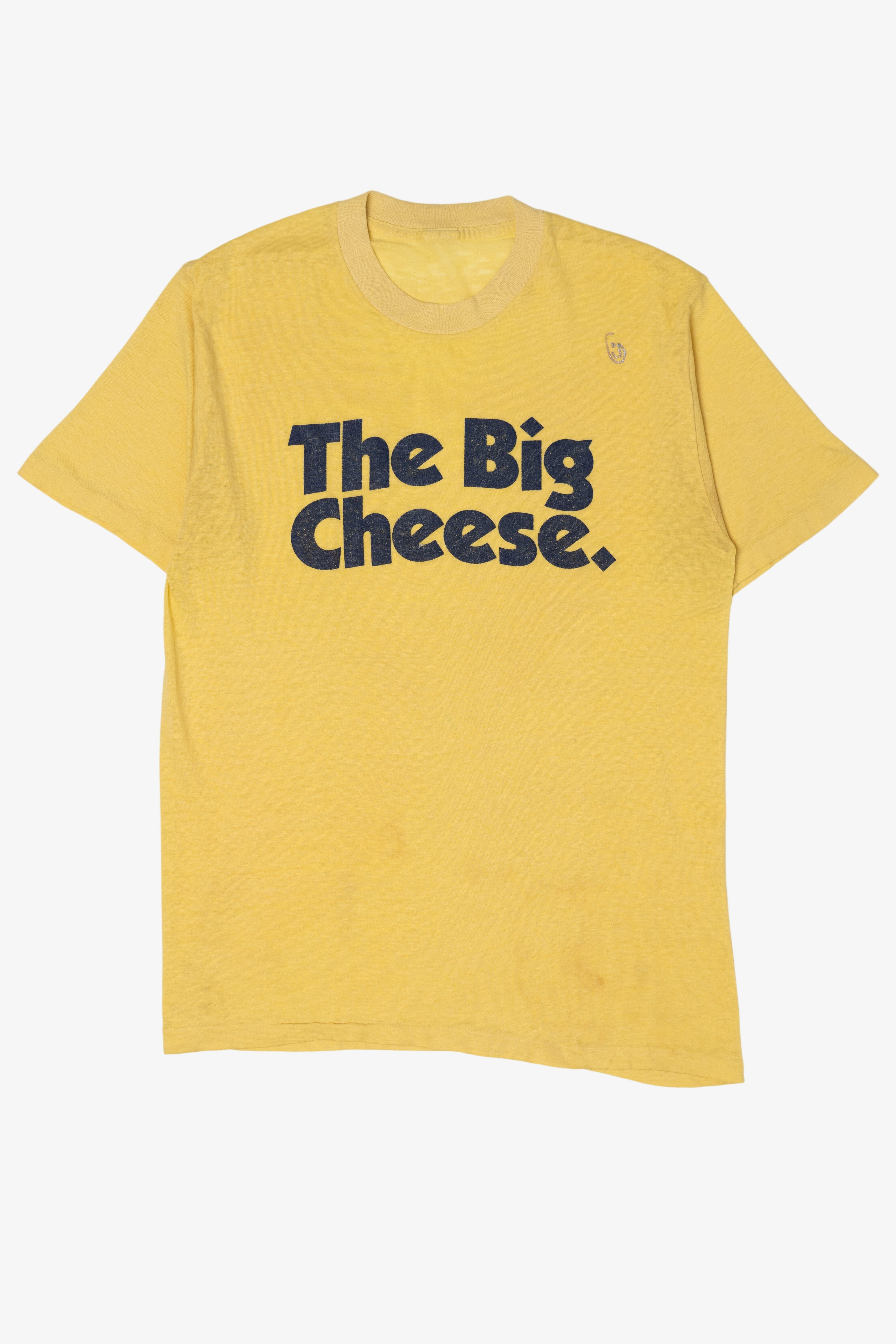 Vintage Distressed "The Big Cheese" Single Stitch T-Shirt (1980s)