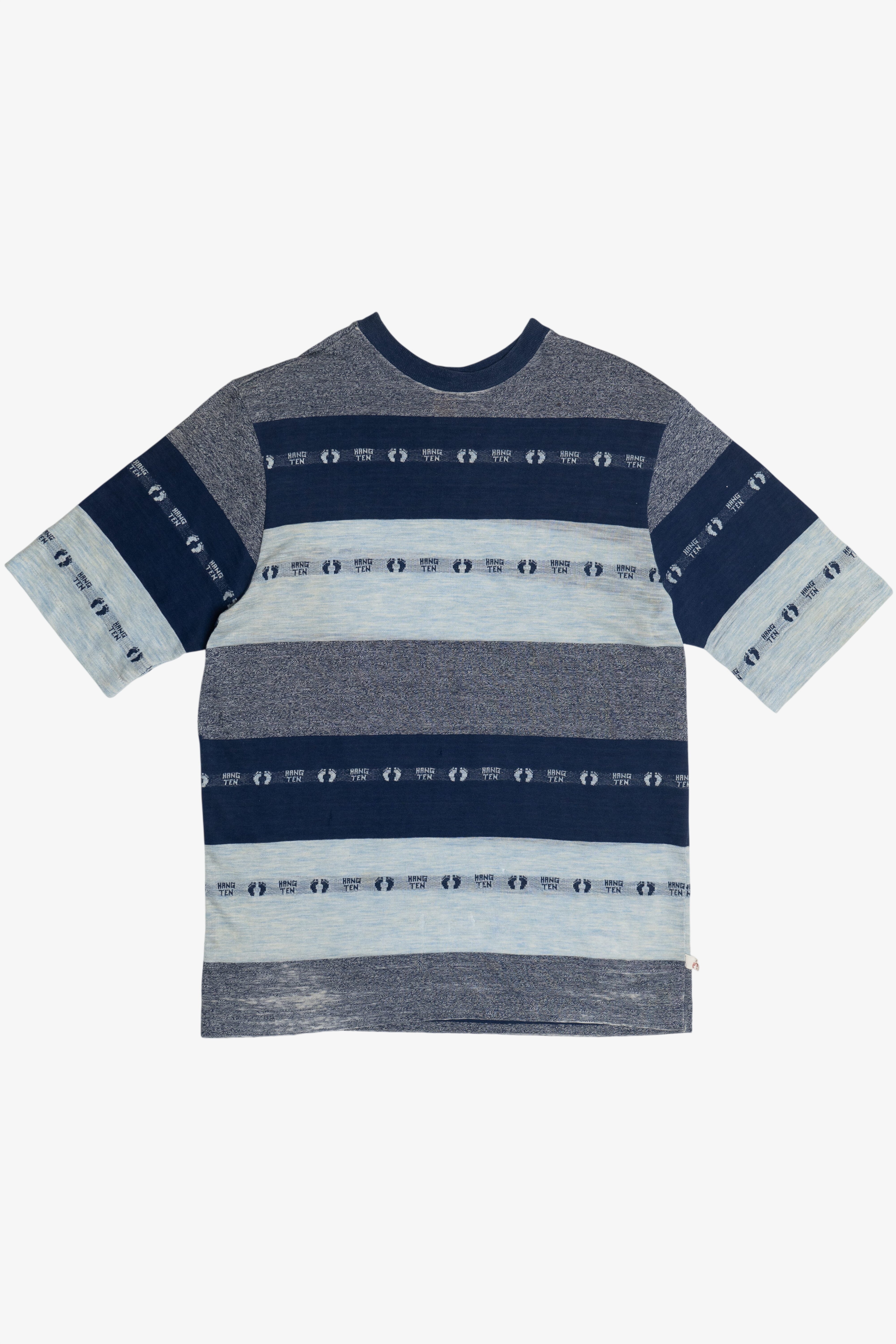 Vintage Hang Ten Surf Skate Paper Thin Striped T-Shirt (1970s)