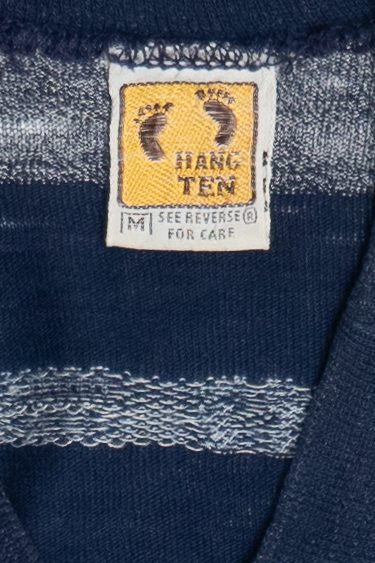 Vintage Hang Ten Surf Skate Paper Thin Striped T-Shirt (1970s)