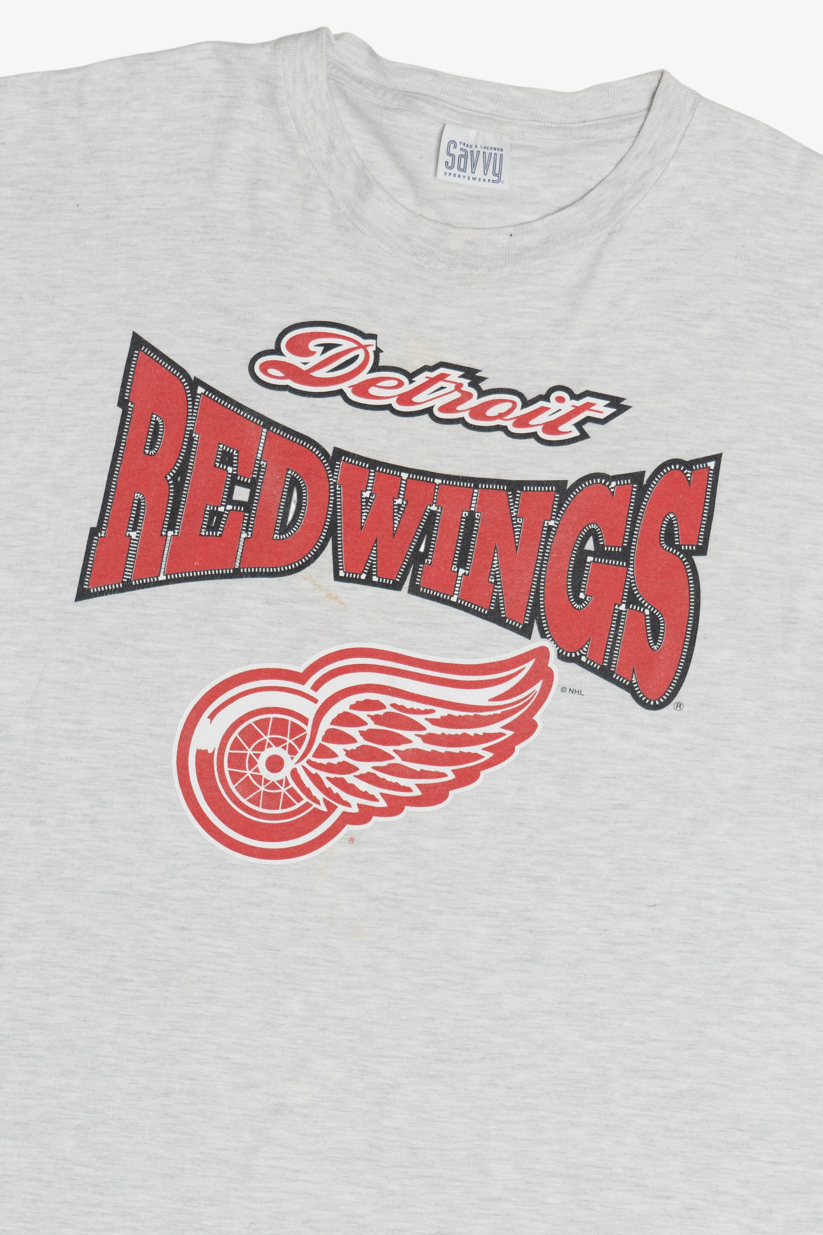 Vintage Detroit Red Wings Logo Single Stitch T-Shirt (1990s)