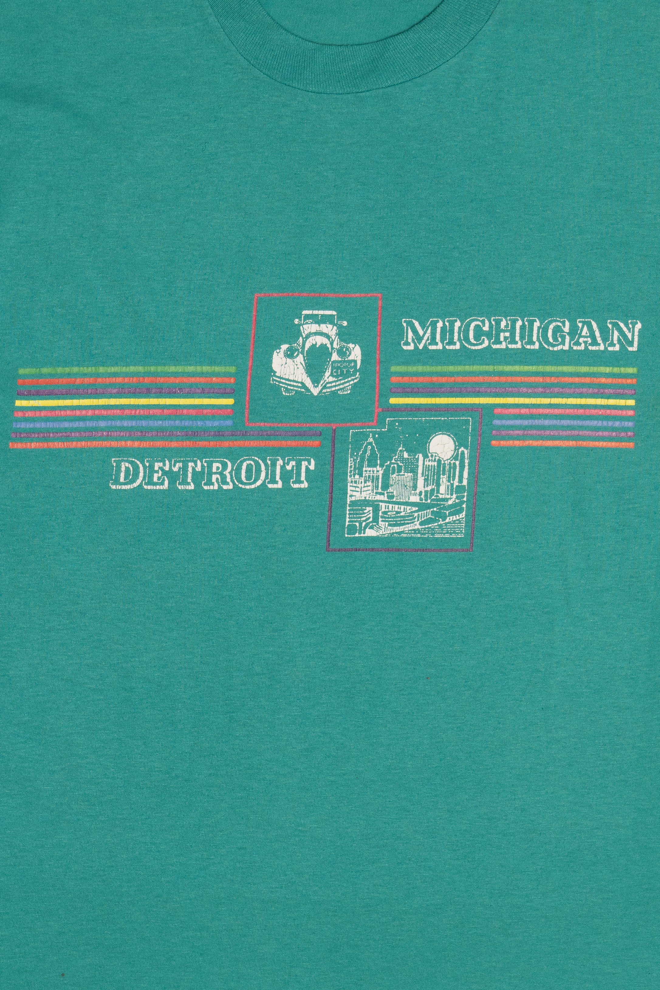 Vintage "Detroit Michigan" Single Stitch Screen Stars T-Shirt (1980s)