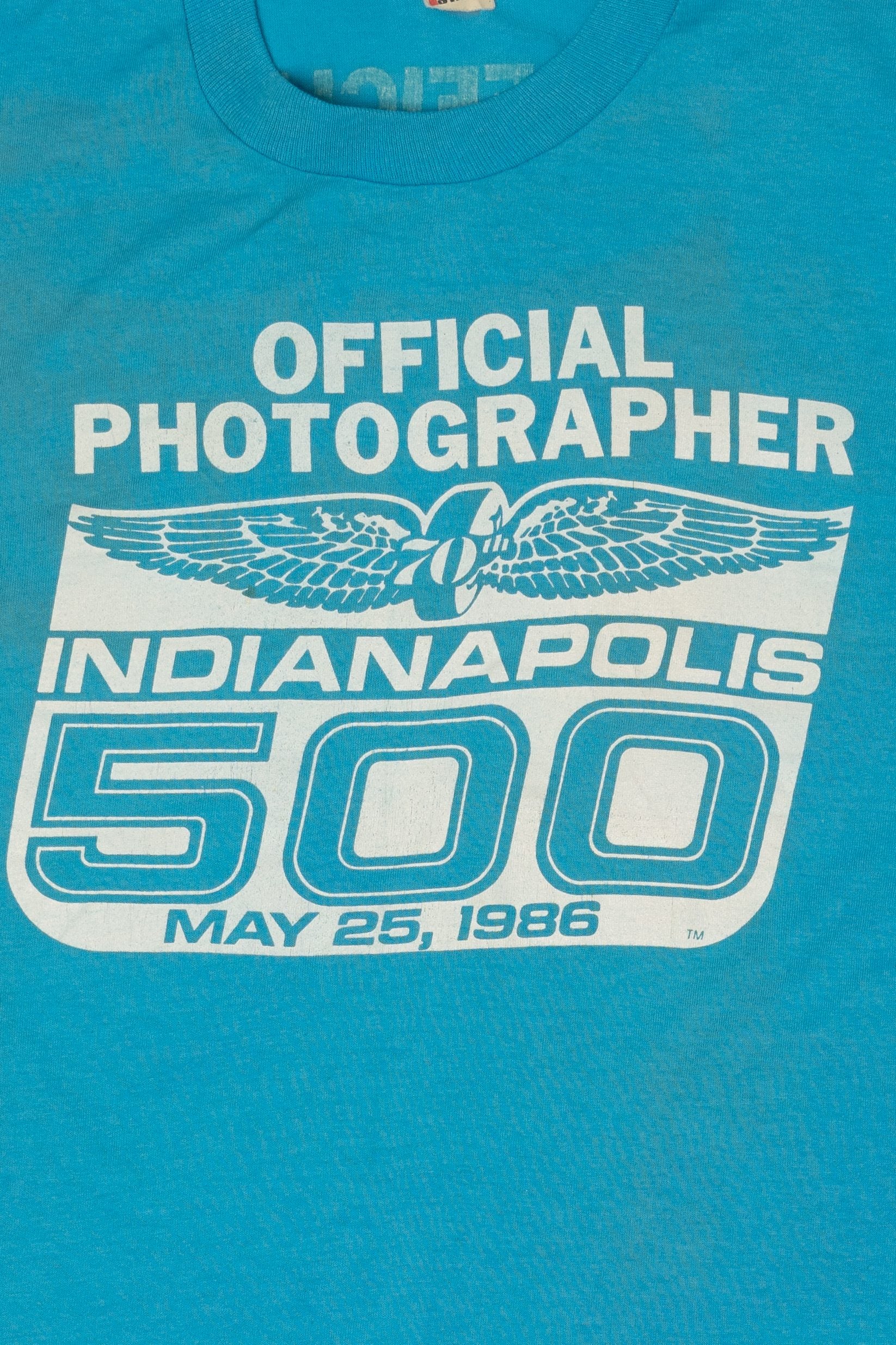 Vintage Indianapolis 500 Official Photographer 1986 Single Stitch T-Shirt (1980s)