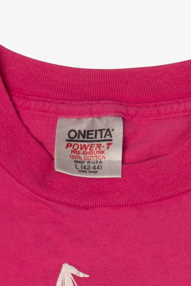Vintage Pink Florida Embossed Sailboat Single Stitch T-Shirt (1990s)