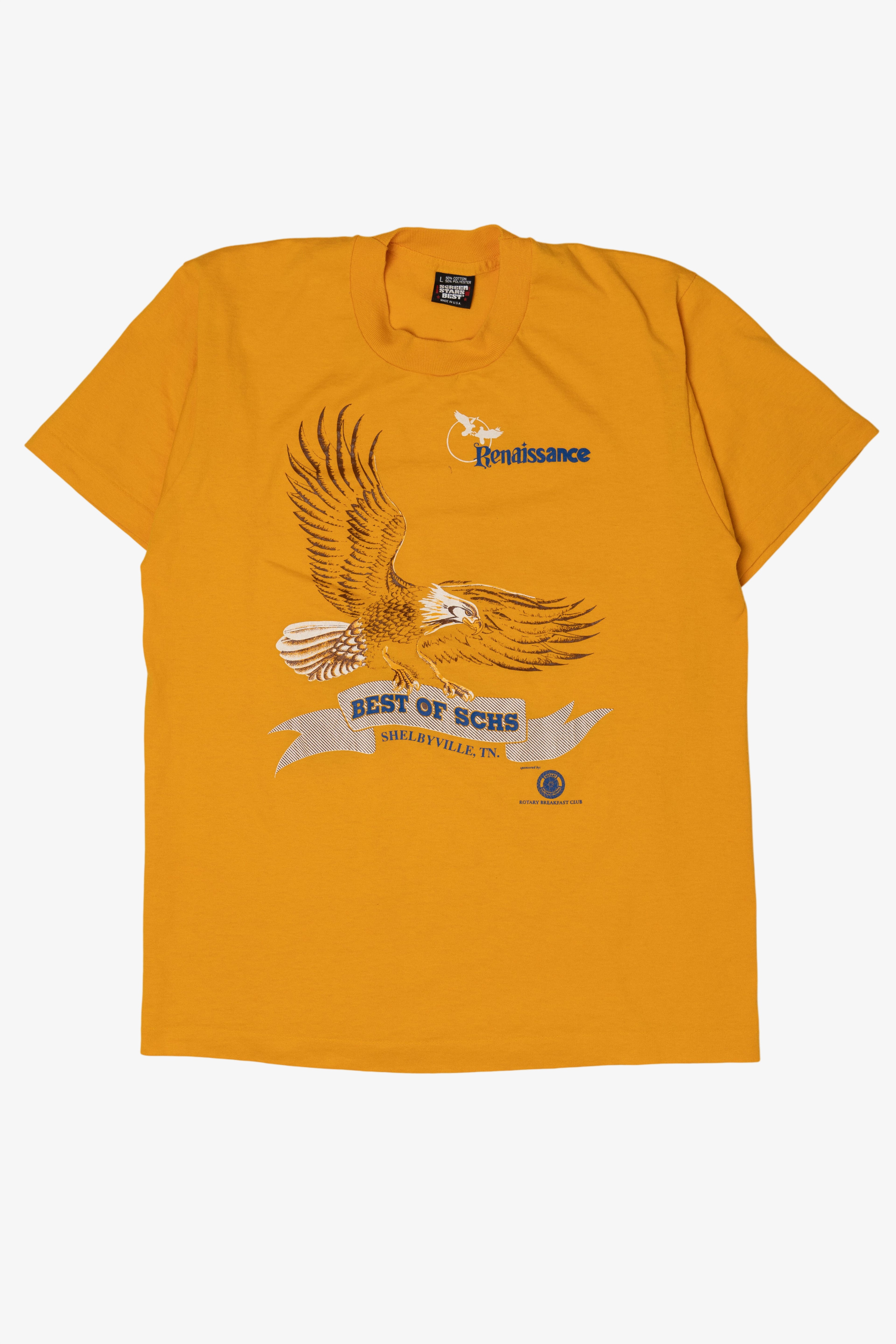 Vintage Yellow "Best Of SCHS" Shelbyville, TN Single Stitch T-Shirt (1990s)