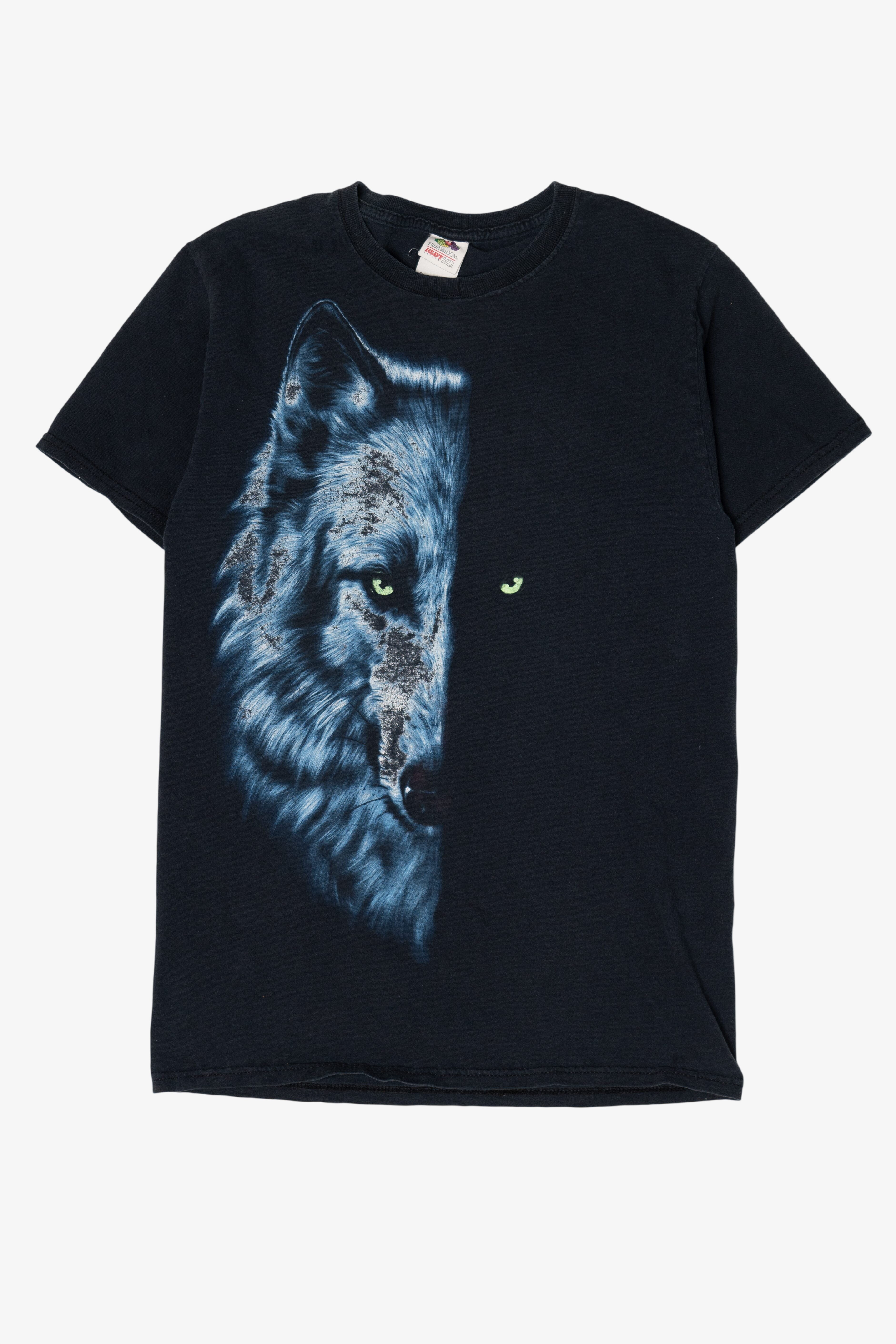 Wolf Face Half Shrouded T-Shirt (2000s) – Ragstock