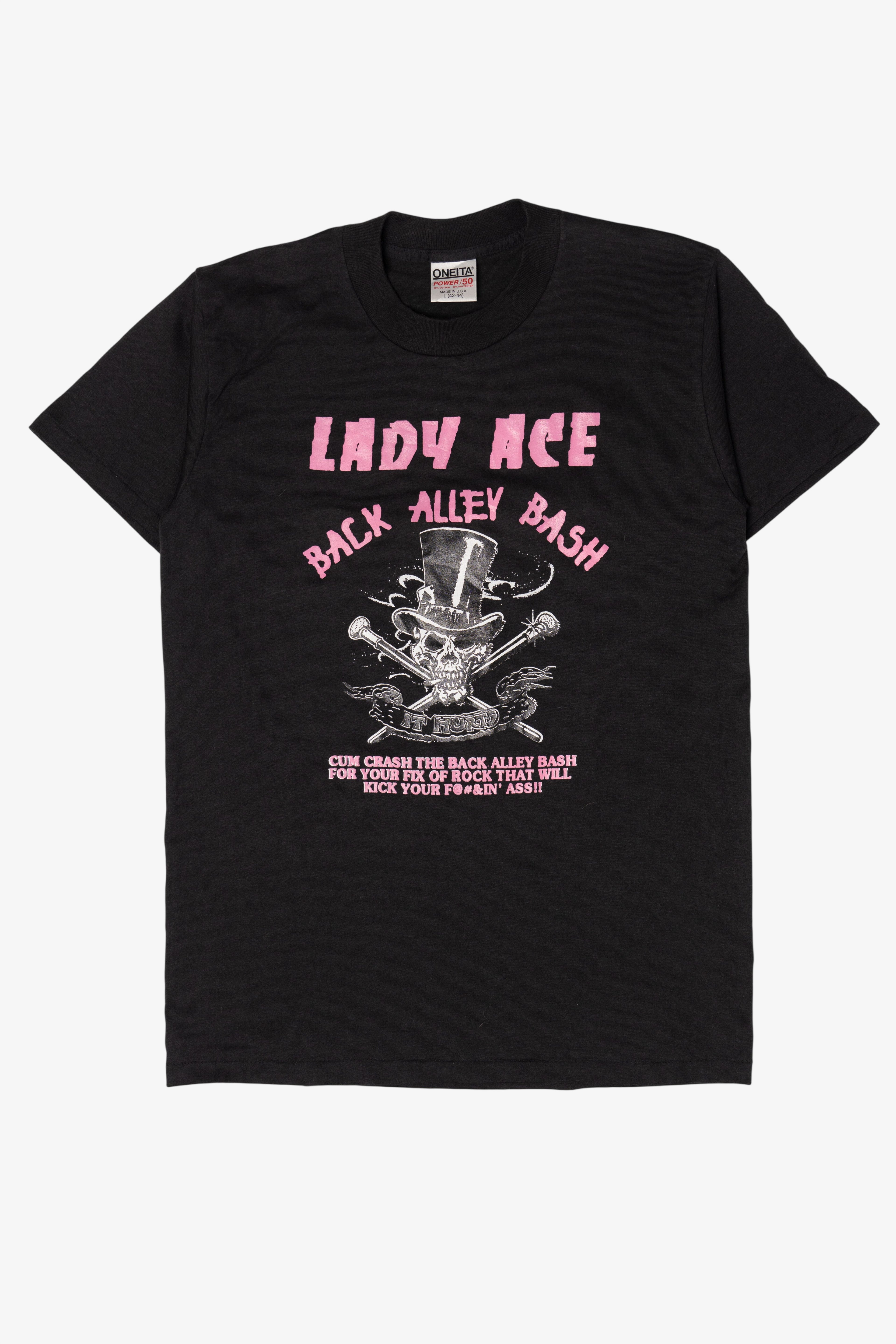 Vintage Lady Ace Back Alley Bash Single Stitch T-Shirt (1990s)