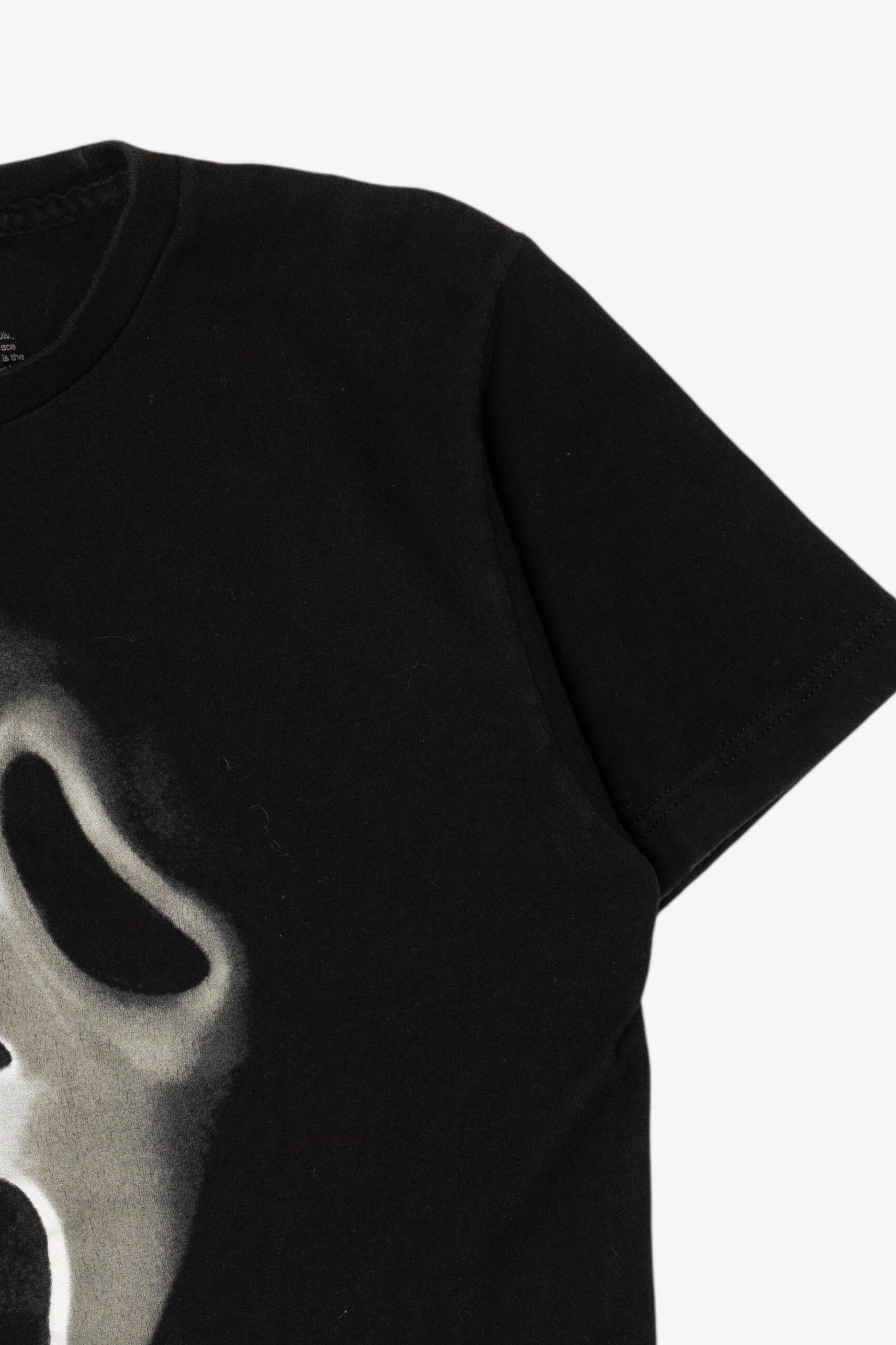 Black Ghost Face Scream Halloween T-Shirt (2020s)