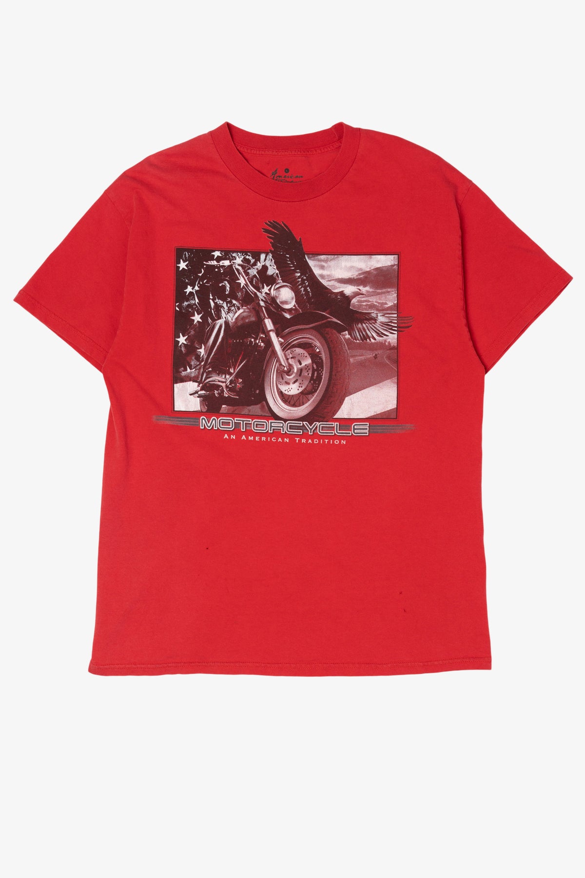 Red "Motorcycle An American Tradition" T-Shirt (2010s)