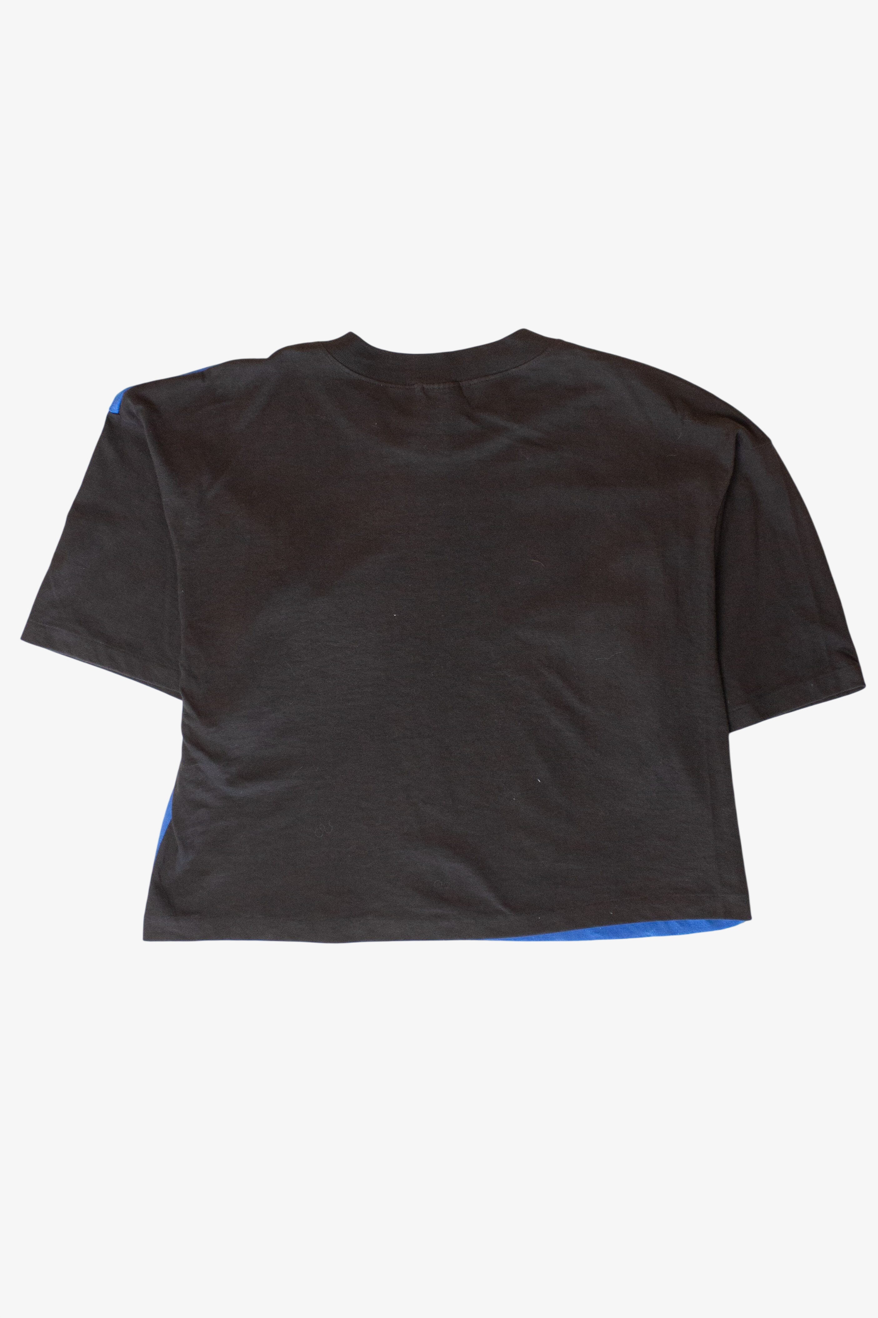 Vintage Black & Blue Cropped Nike T-Shirt (1980s)