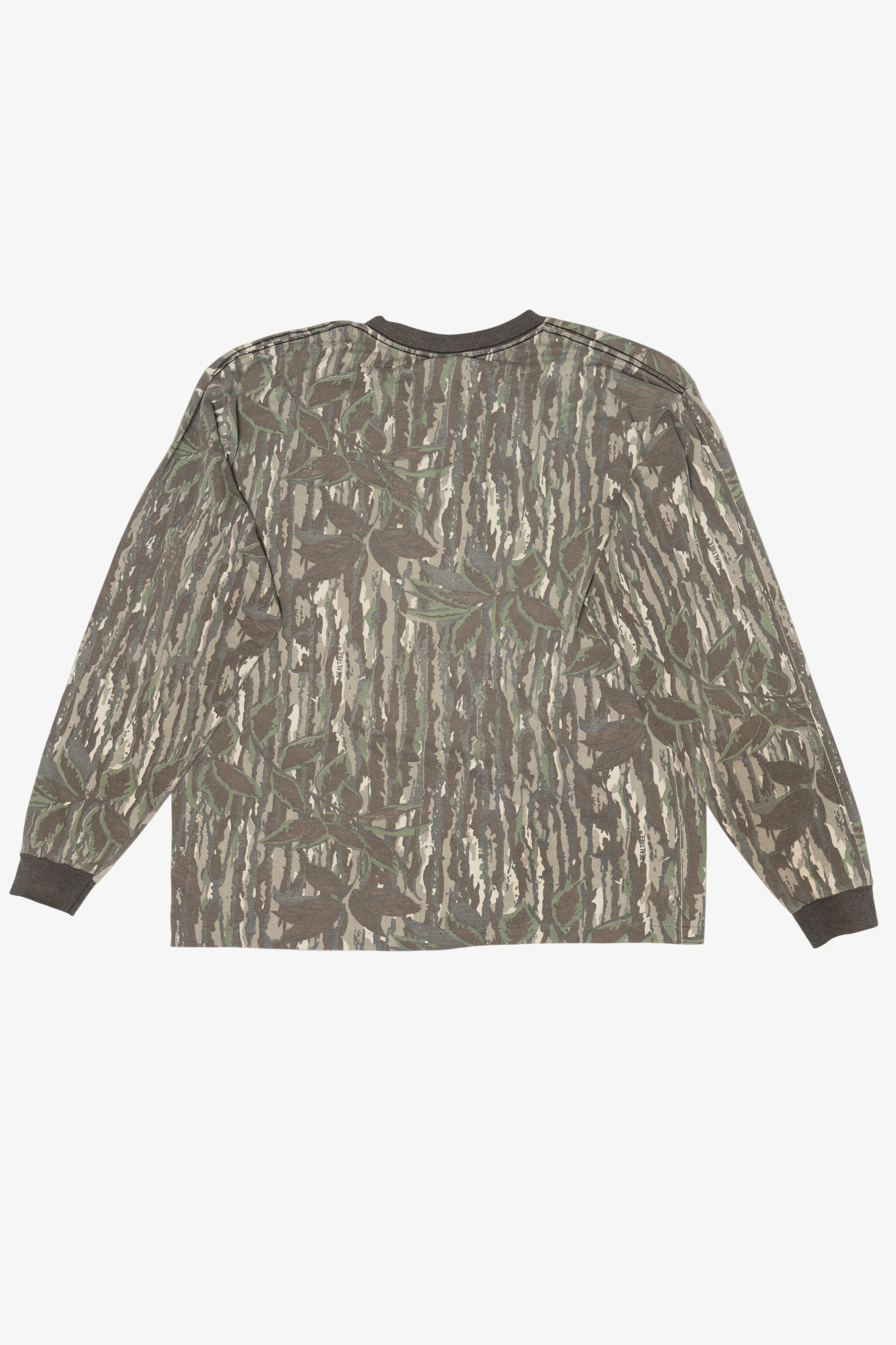 Vintage Camouflage Long Sleeve Pocket T-Shirt (1990s)