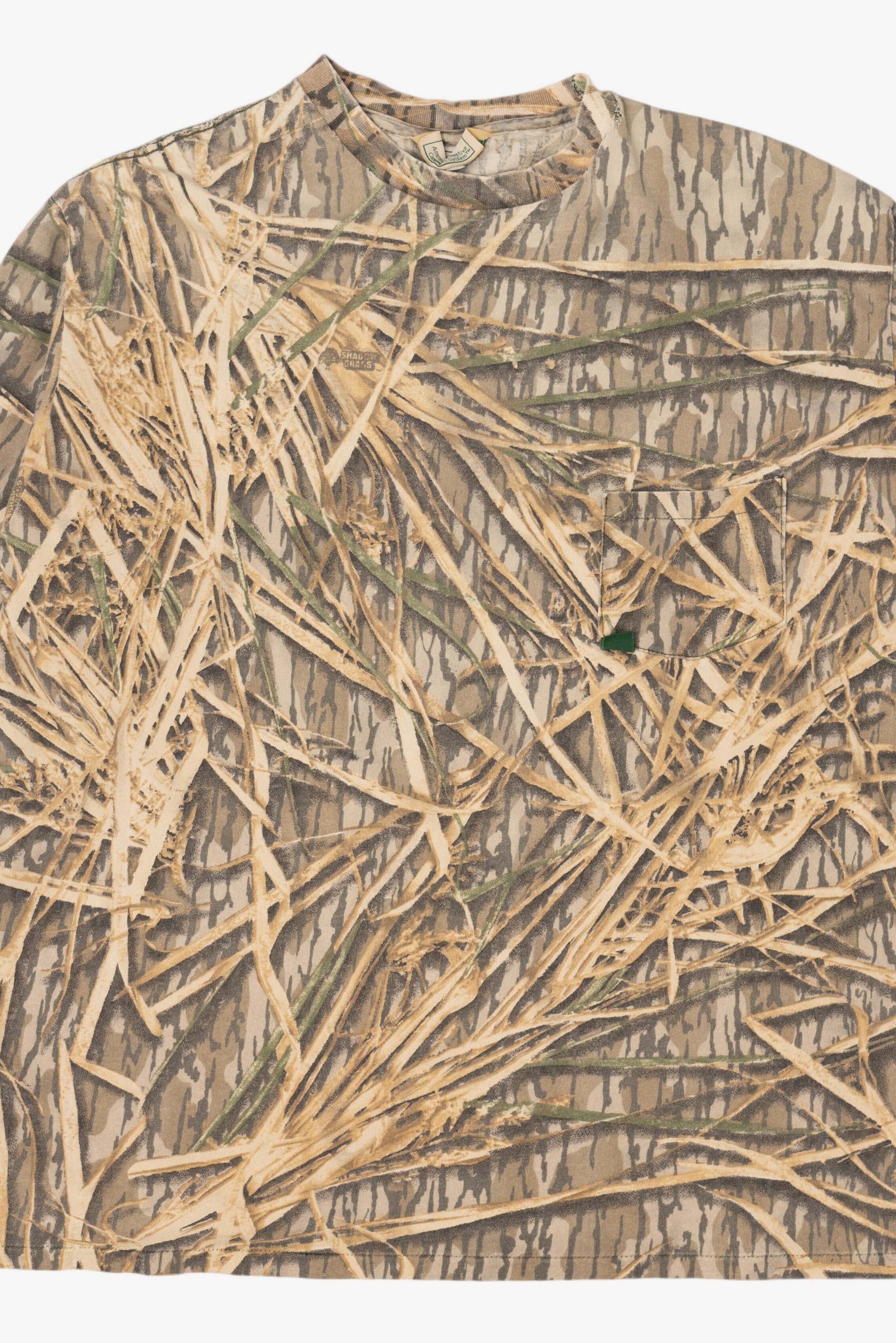 Vintage Mossy Oak Camouflage Pocket Long Sleeve T-Shirt (1990s)