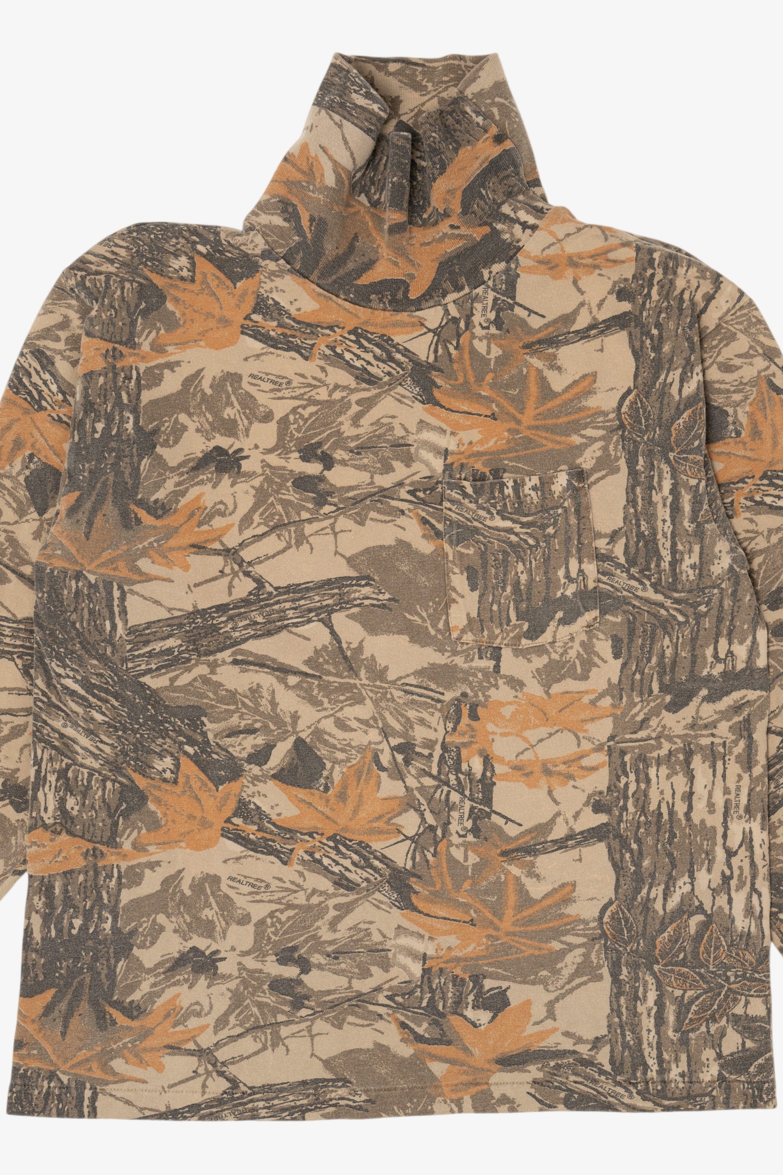 Vintage Red Head Camouflage Long Sleeve Turtleneck T-Shirt (1990s)