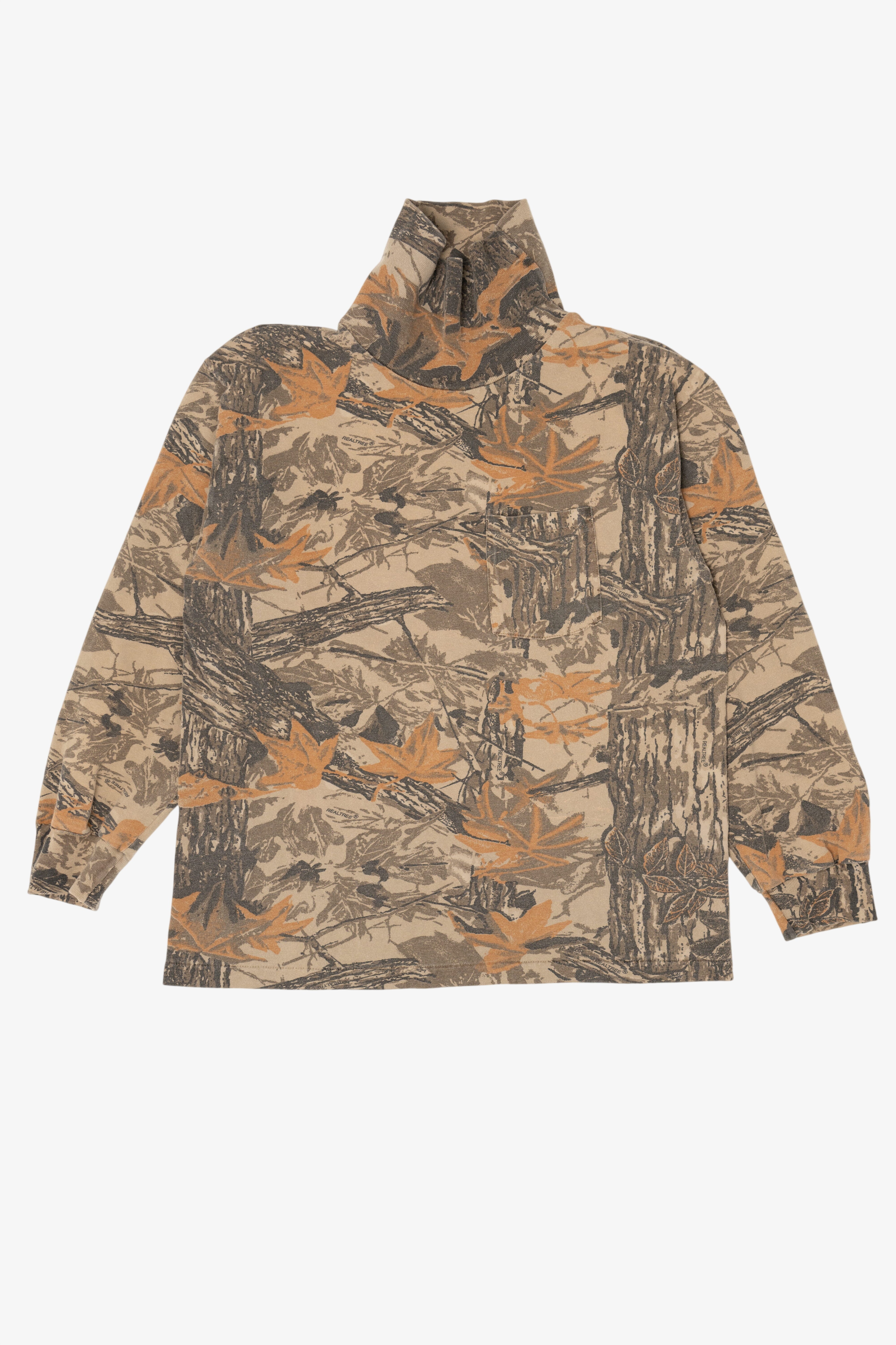 Vintage Red Head Camouflage Long Sleeve Turtleneck T-Shirt (1990s)