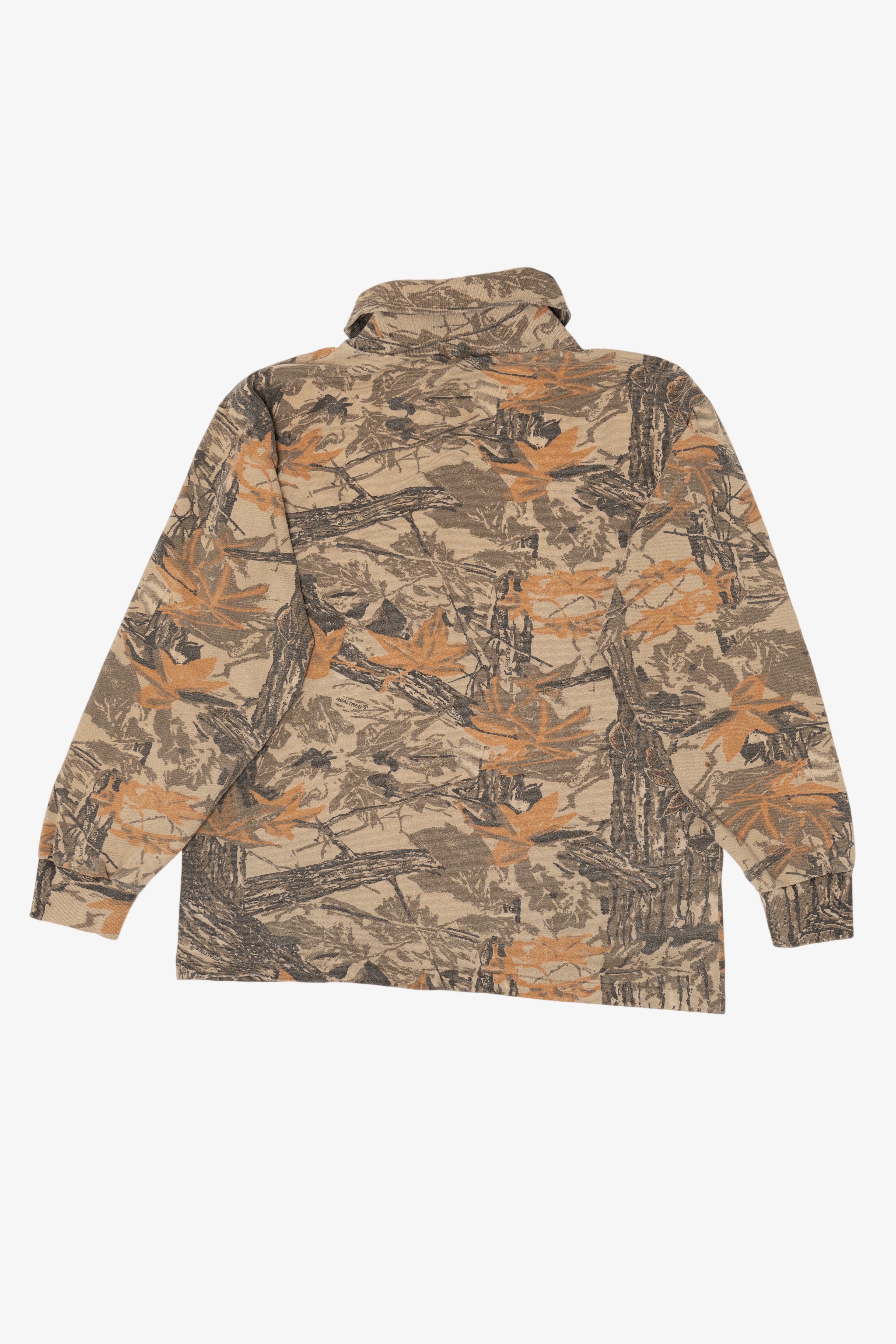 Vintage Red Head Camouflage Long Sleeve Turtleneck T-Shirt (1990s)