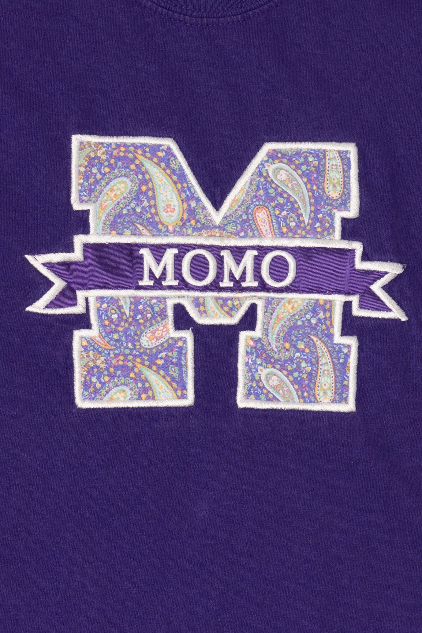 Purple Embroidered "Momo" T-Shirt (2000s)