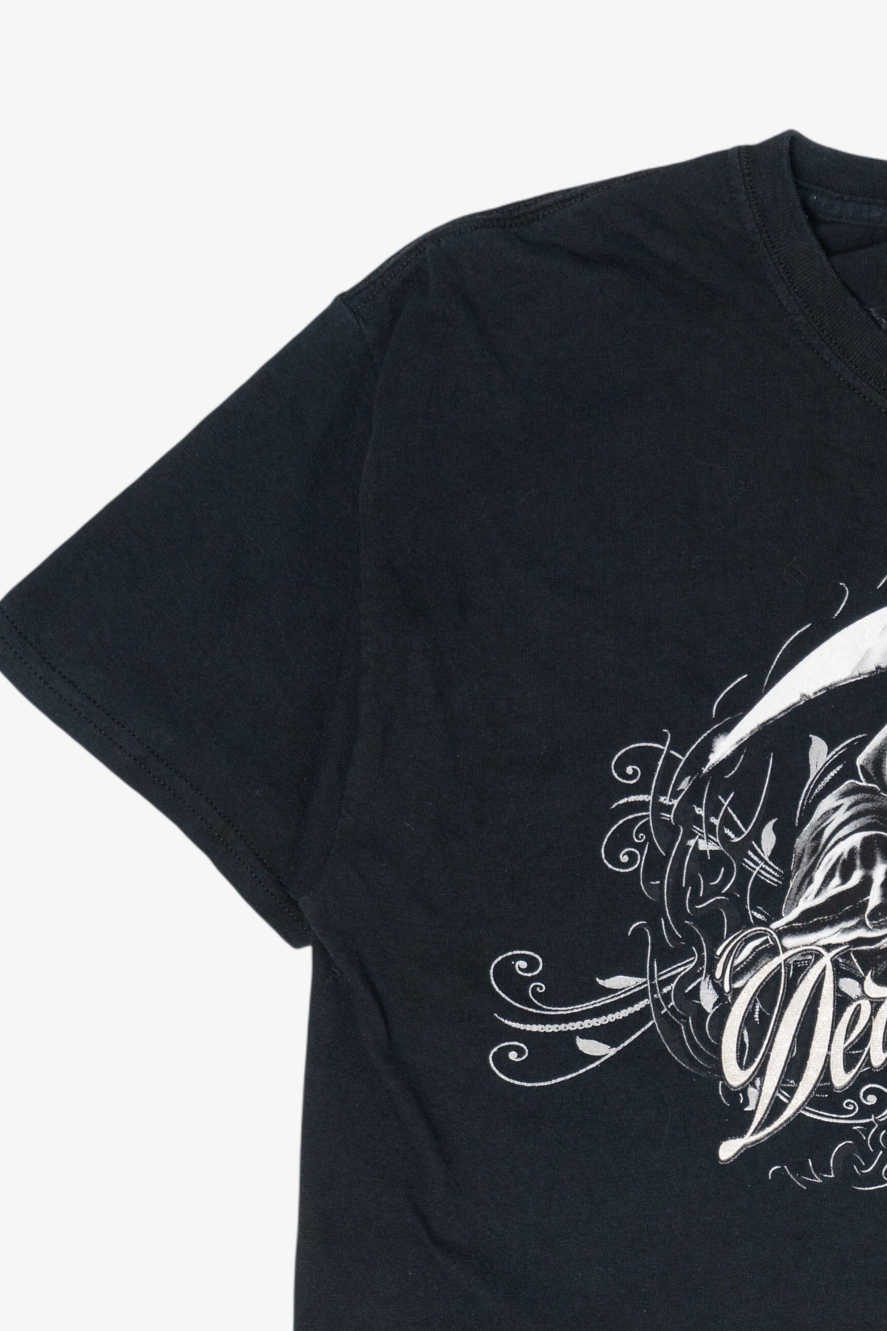 "Death Rider" Grim Reaper Skeleton On Motorcycle T-Shirt (2010s)