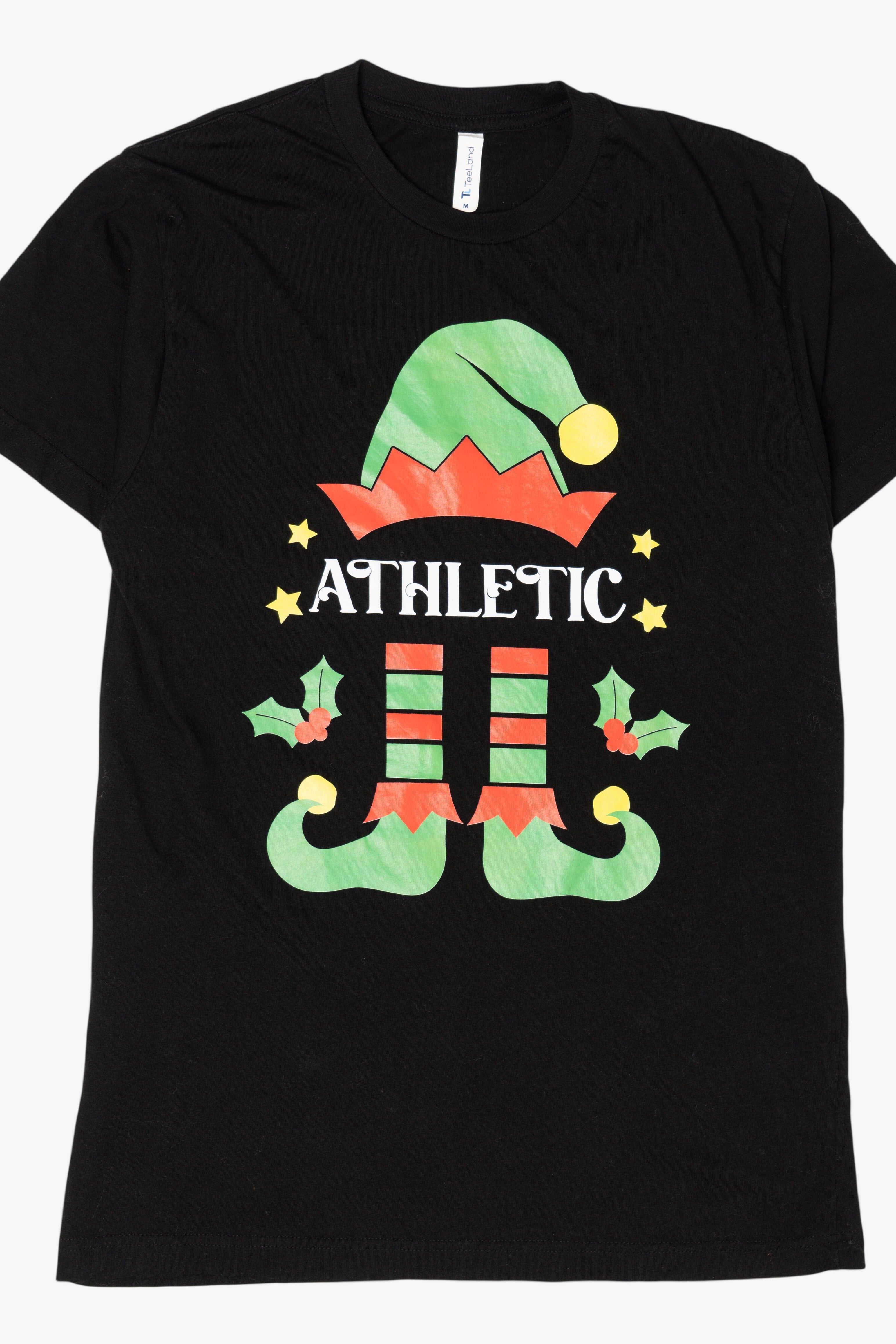 "Athletic" Christmas Elf Holiday T-Shirt (2020s)
