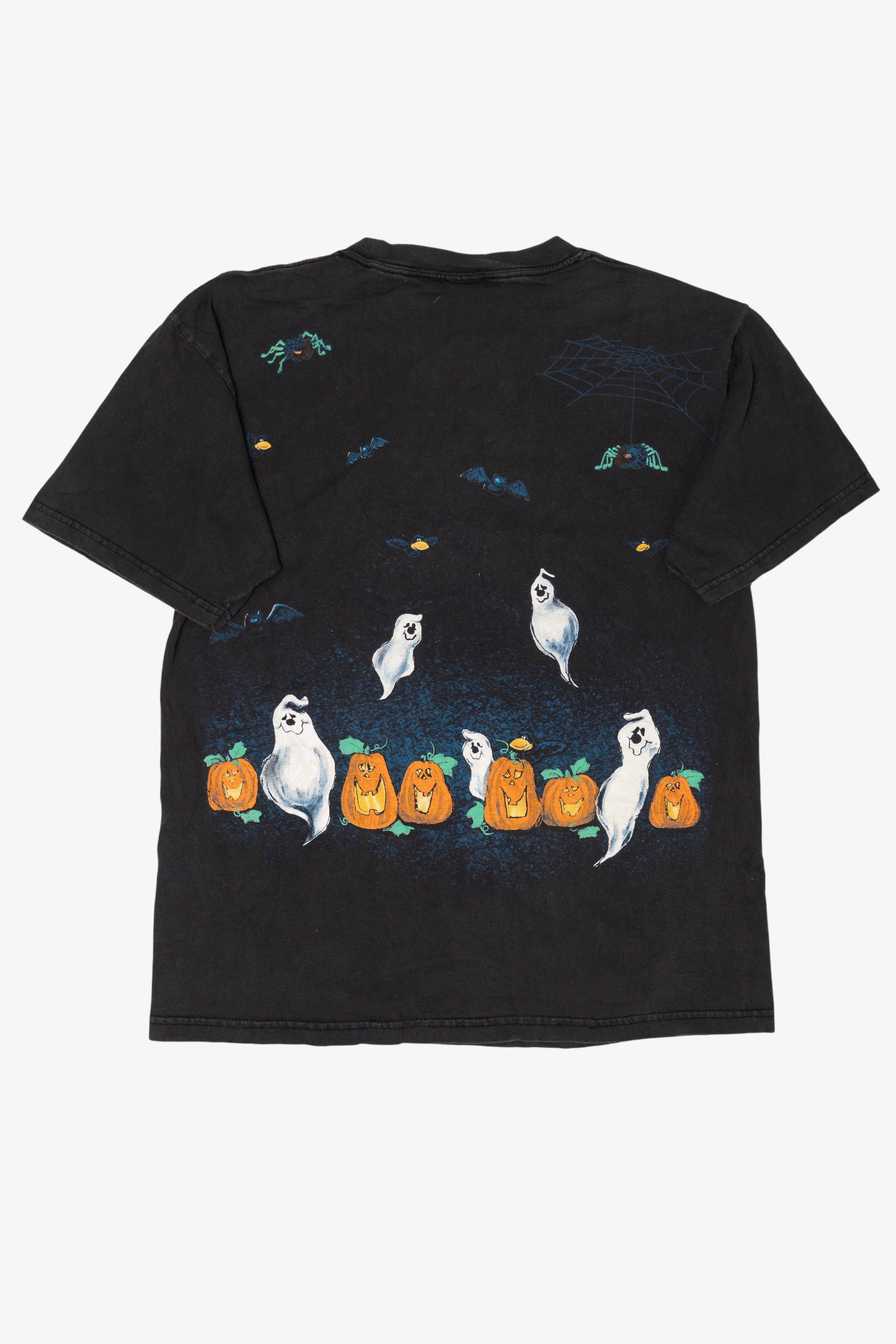 Vintage Ghosts Pumpkins And Bats T-Shirt (1990s)