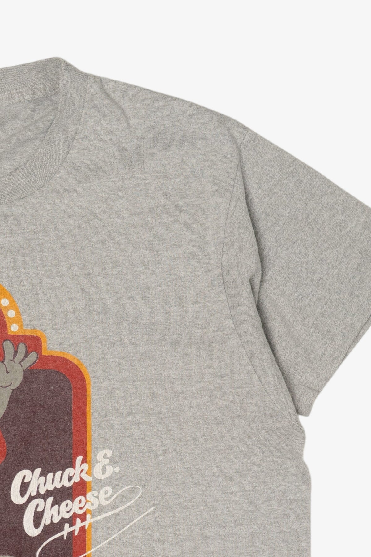 Vintage Grey Chuck E. Cheese Single Stitch T-Shirt (1980s)
