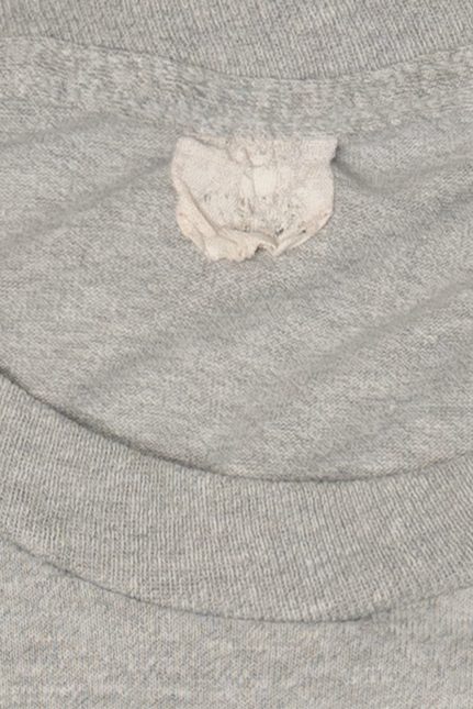 Vintage Grey Chuck E. Cheese Single Stitch T-Shirt (1980s)