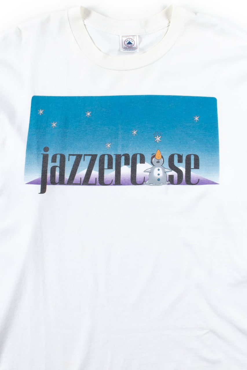 Vintage Jazzercise Snowman Long Sleeve T-Shirt