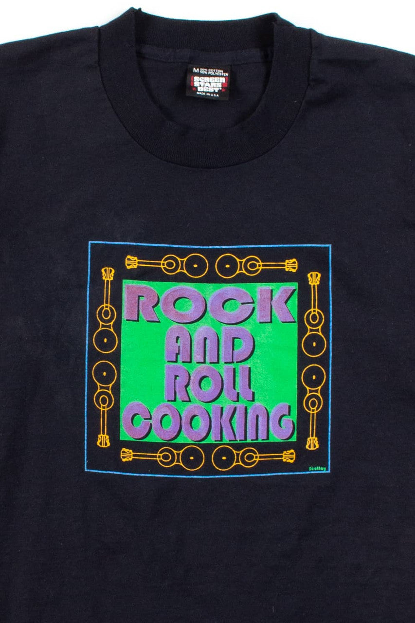 Vintage Rock And Roll Cooking T-Shirt