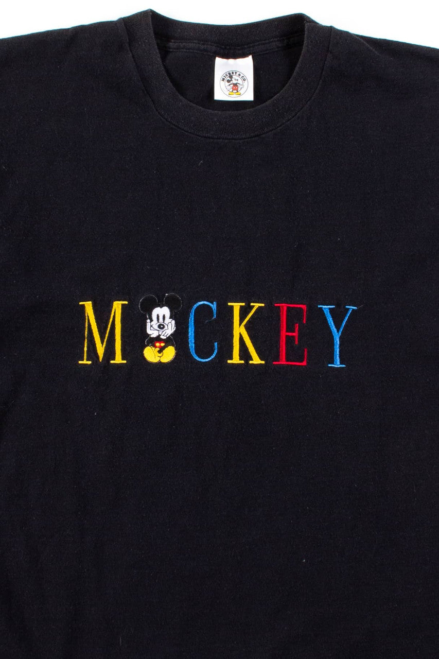 Vintage Embroidered Mickey T-Shirt